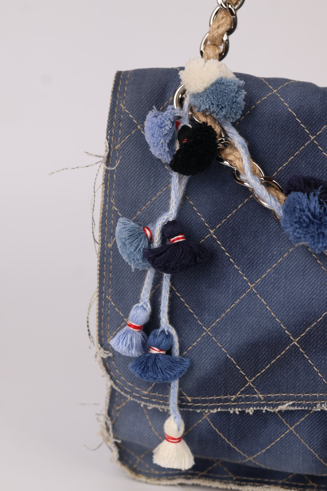 Chanel Timeless Pom Pom Denim Paris-Dubai