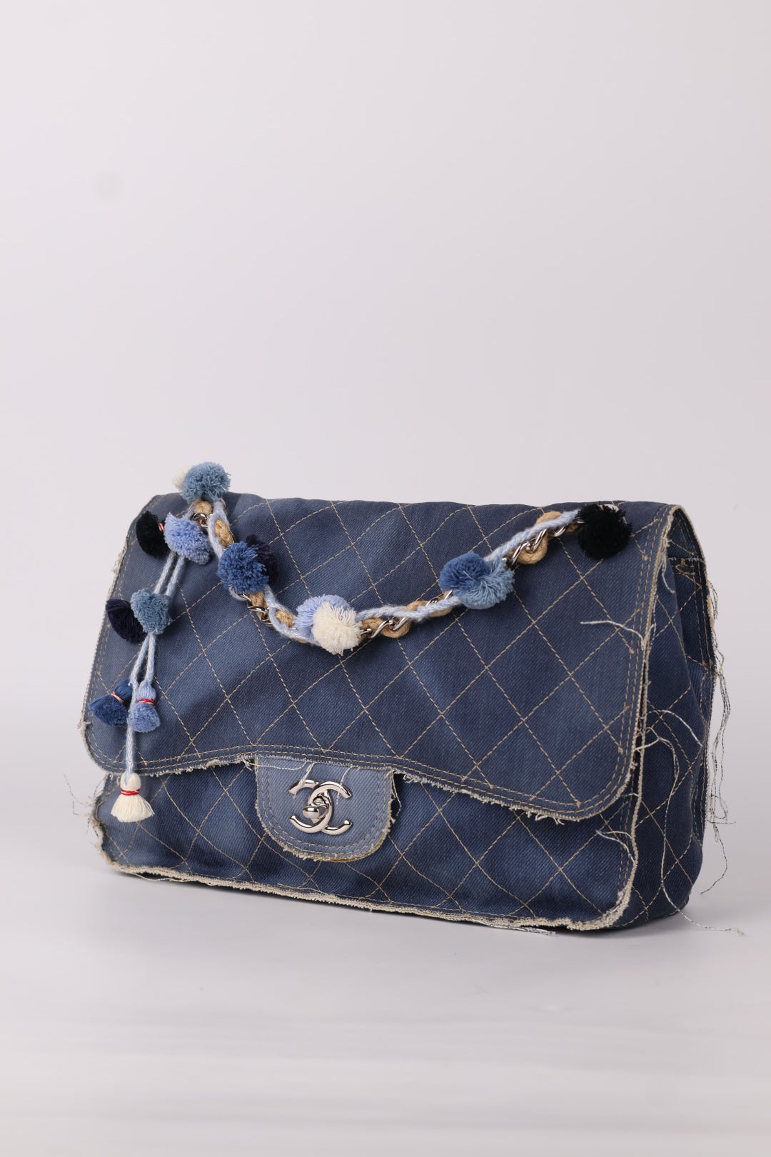 Chanel Timeless Pom Pom Denim Paris-Dubai