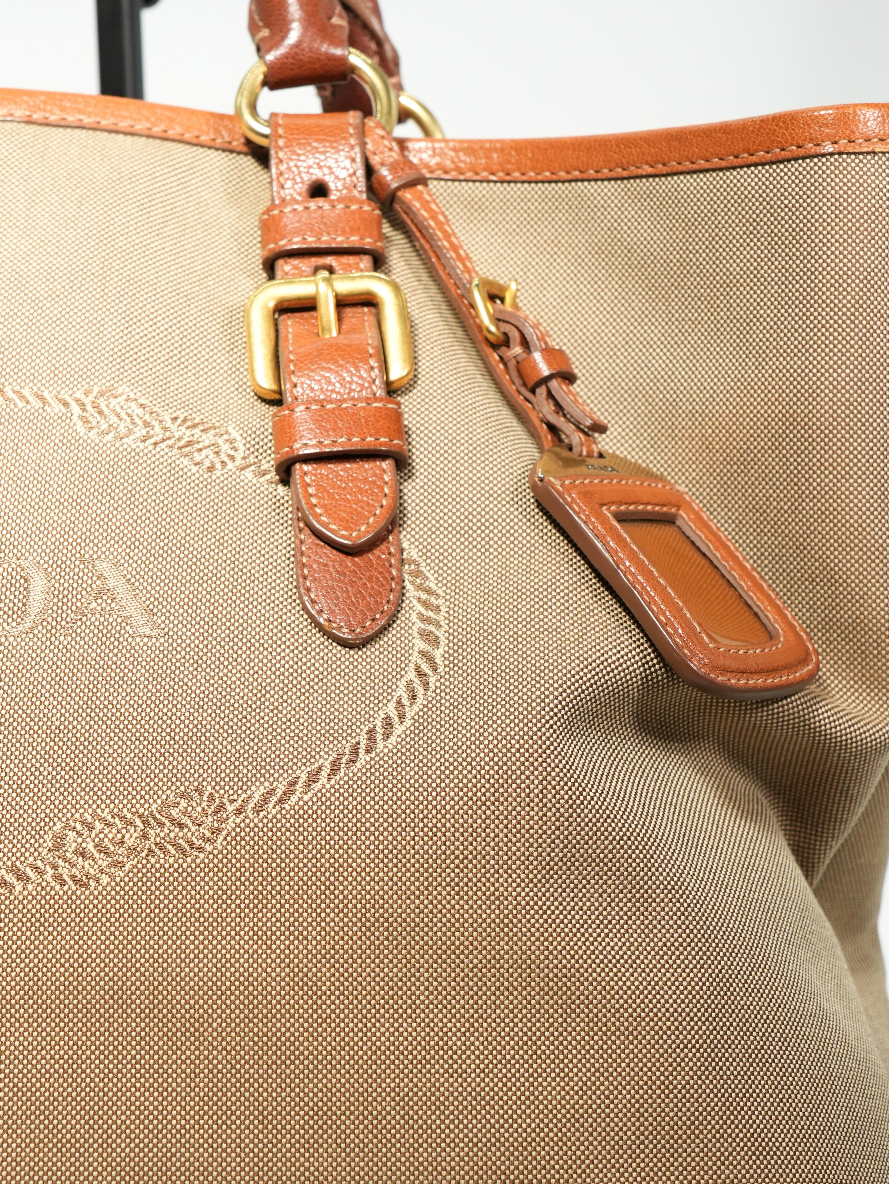 Prada Tote In Jacquard