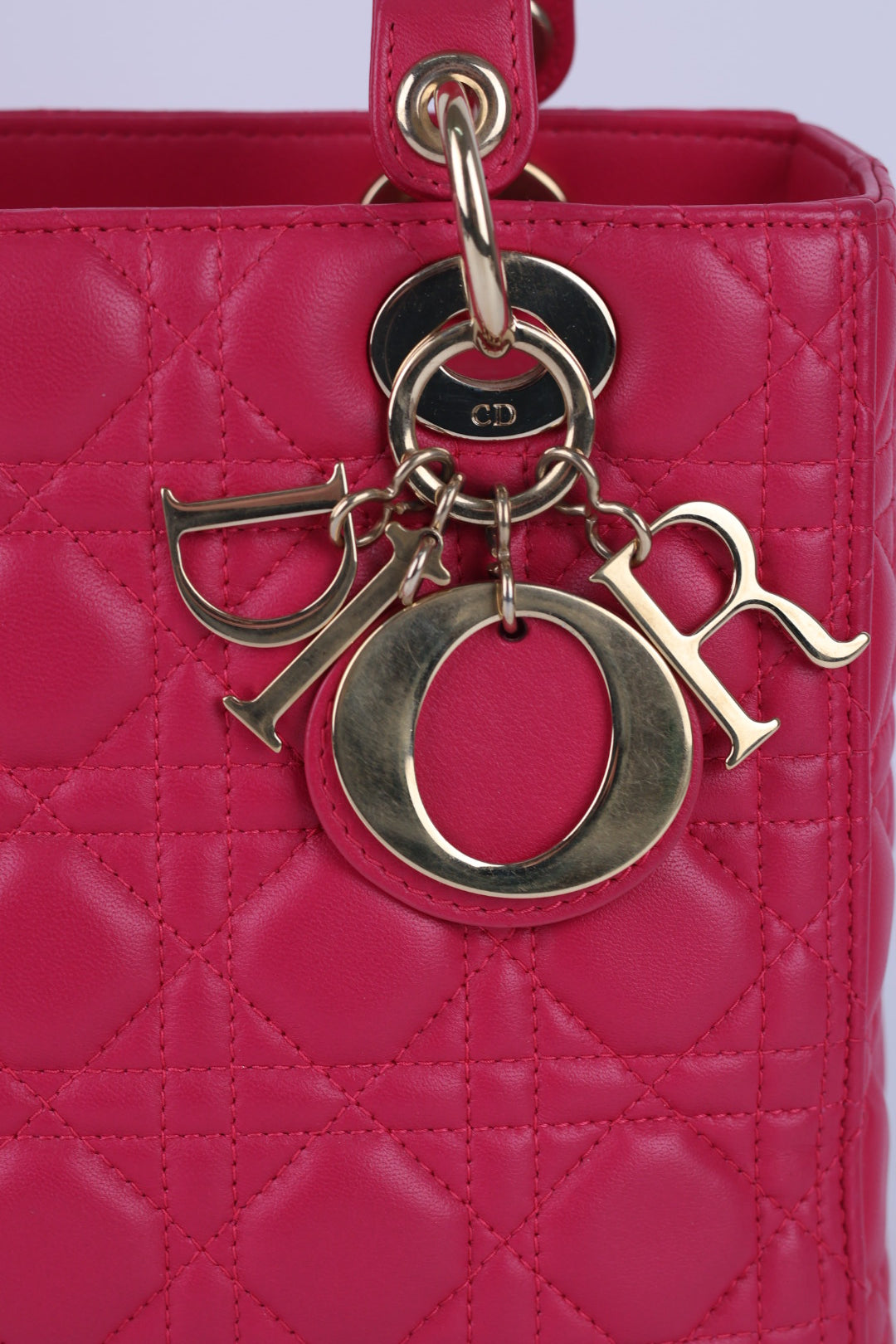 Lady Dior Media in Pelle
