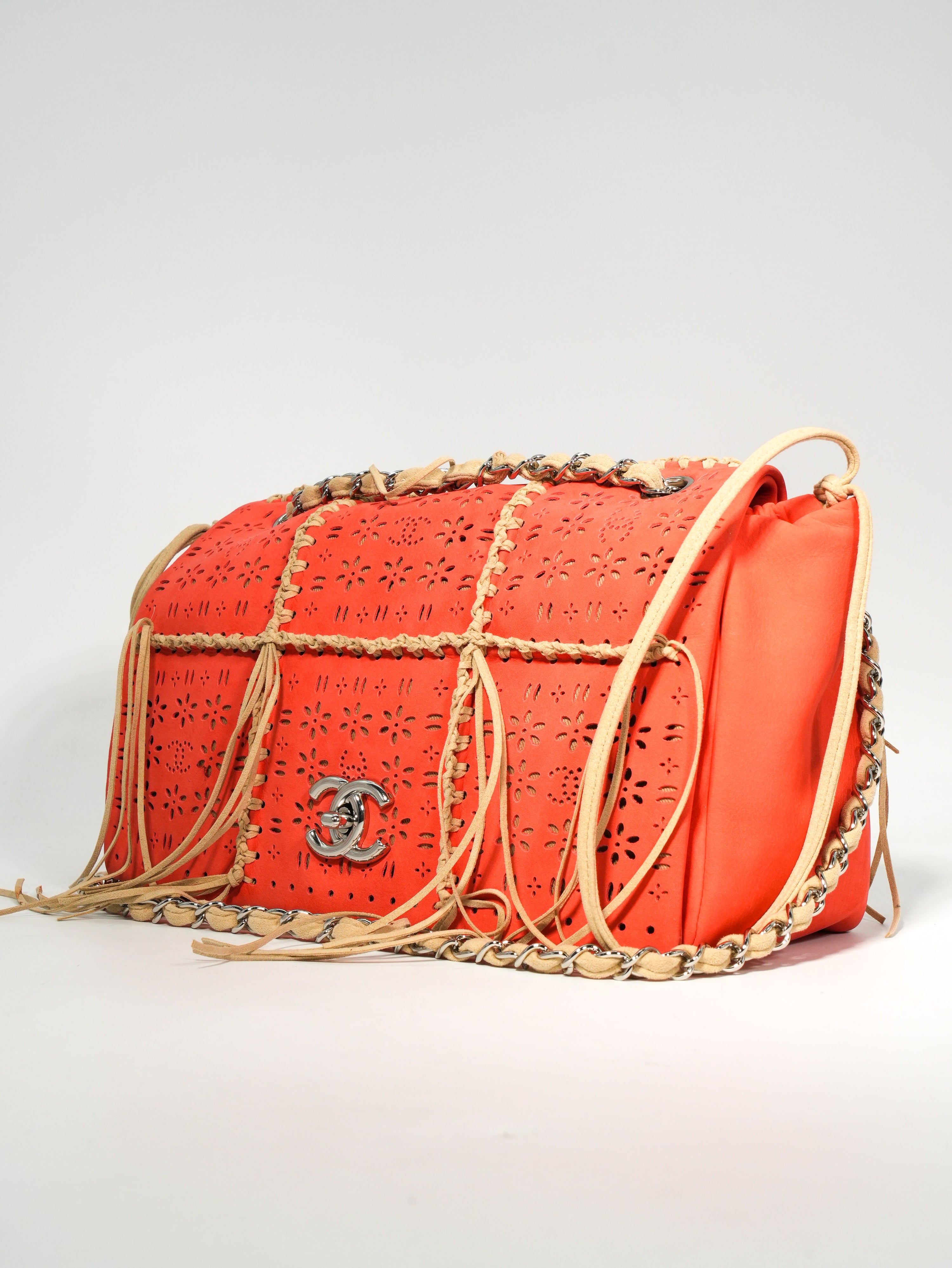 Chanel Fringe Flap Suede