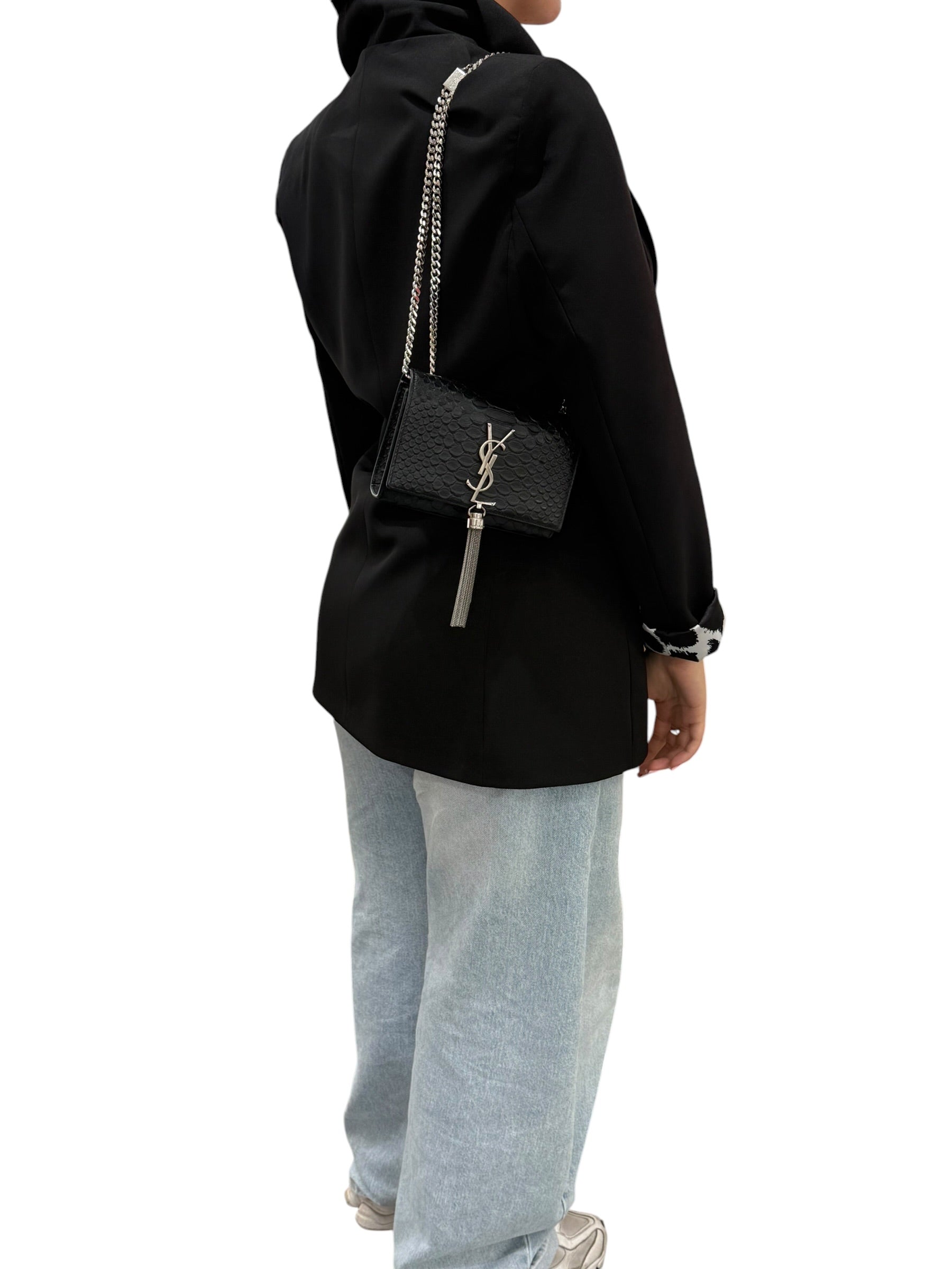 Saint Laurent Kate Mini Pitone con Nappa