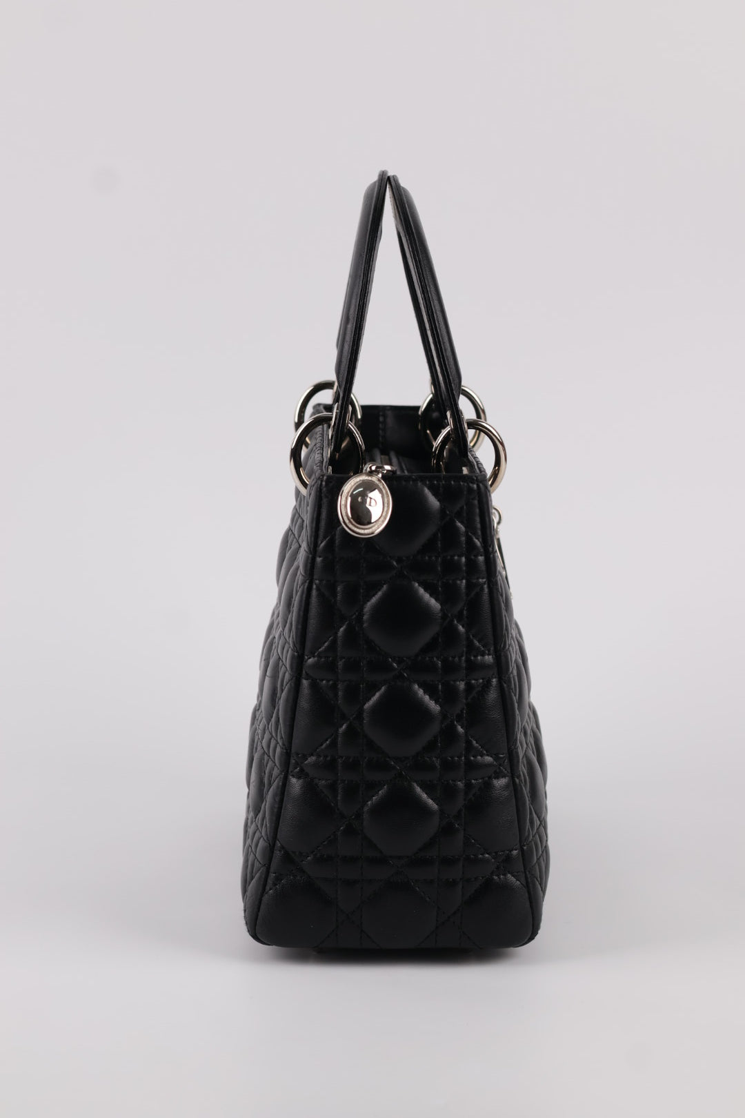 Lady Dior Media in Pelle