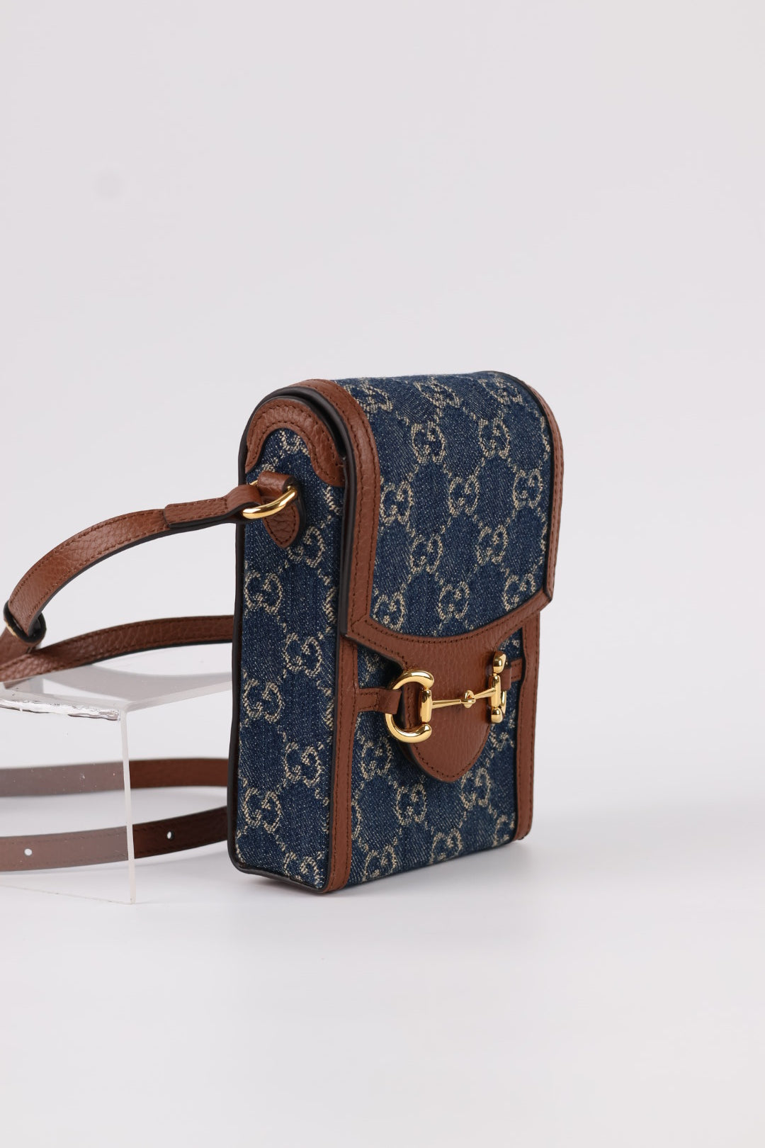 Gucci Porta Cellulare Horsebit GG Denim