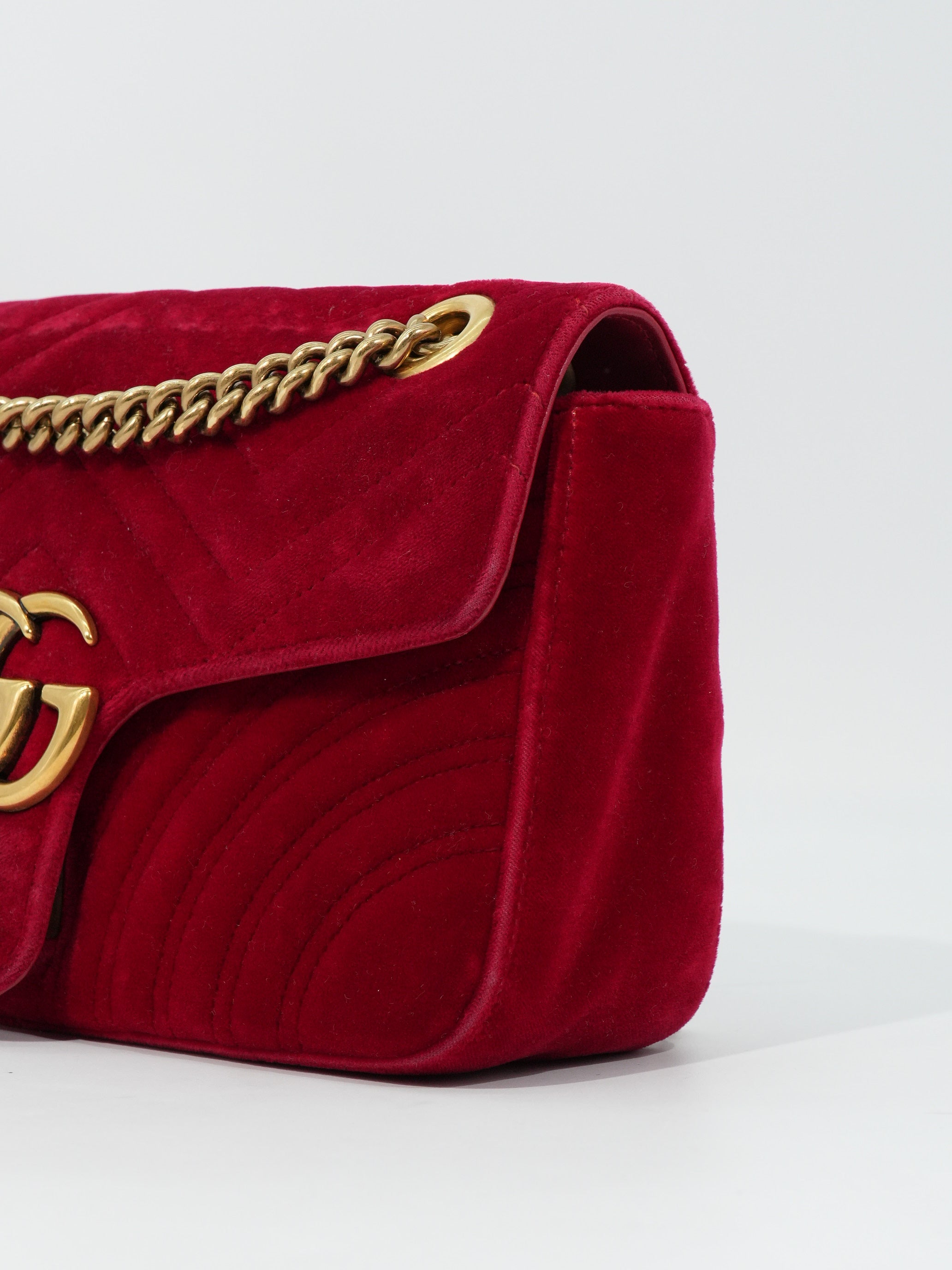 Gucci Marmont Media Velvet Matelassé