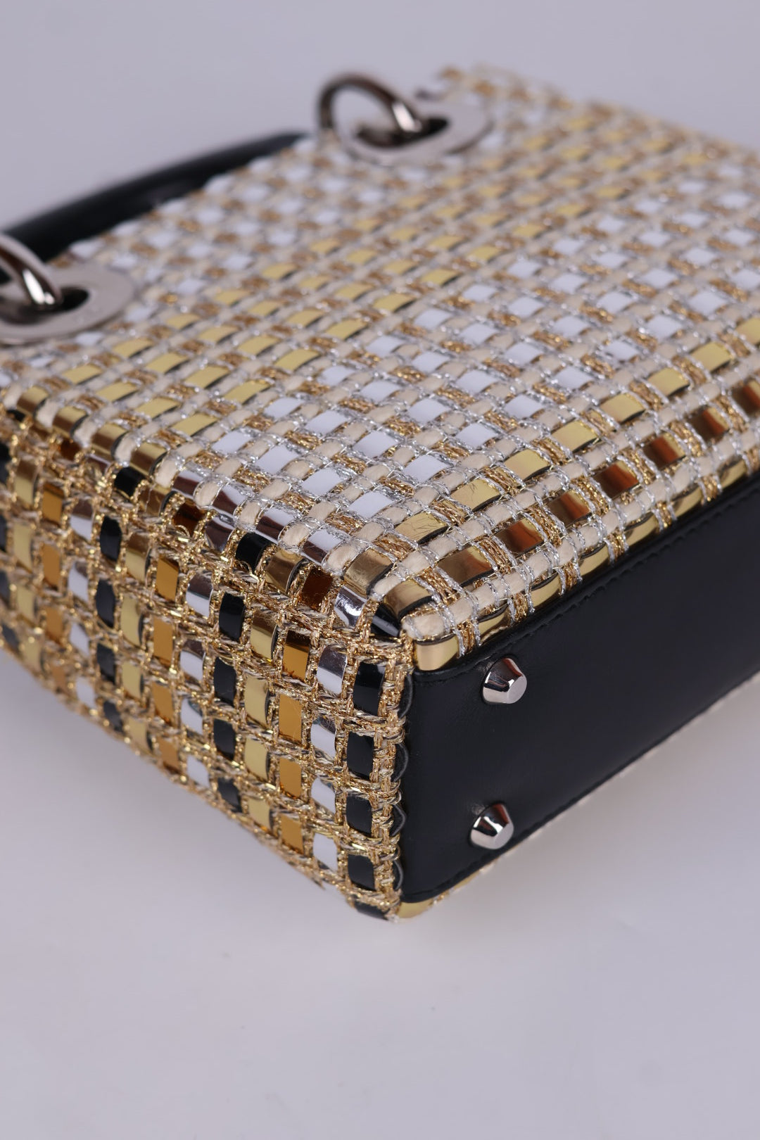 Lady Dior Mini Tweed Metallic