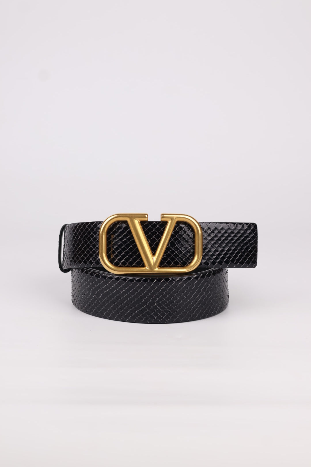Valentino Cintura V Logo Pitone Reversibile