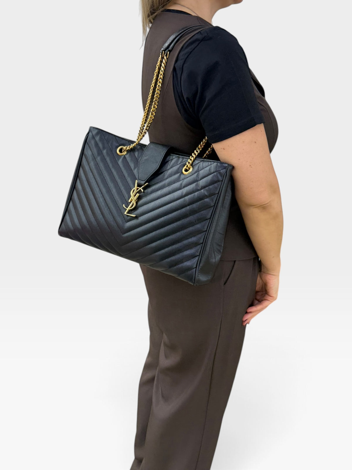 Saint Laurent Tote Grain De Poudre