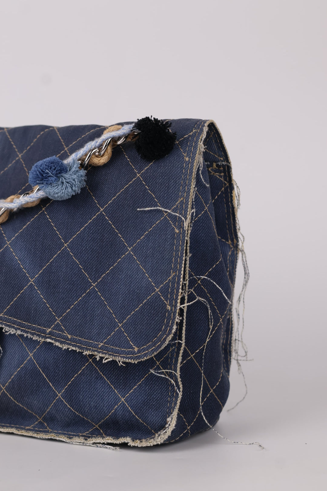 Chanel Timeless Pom Pom Denim Paris-Dubai