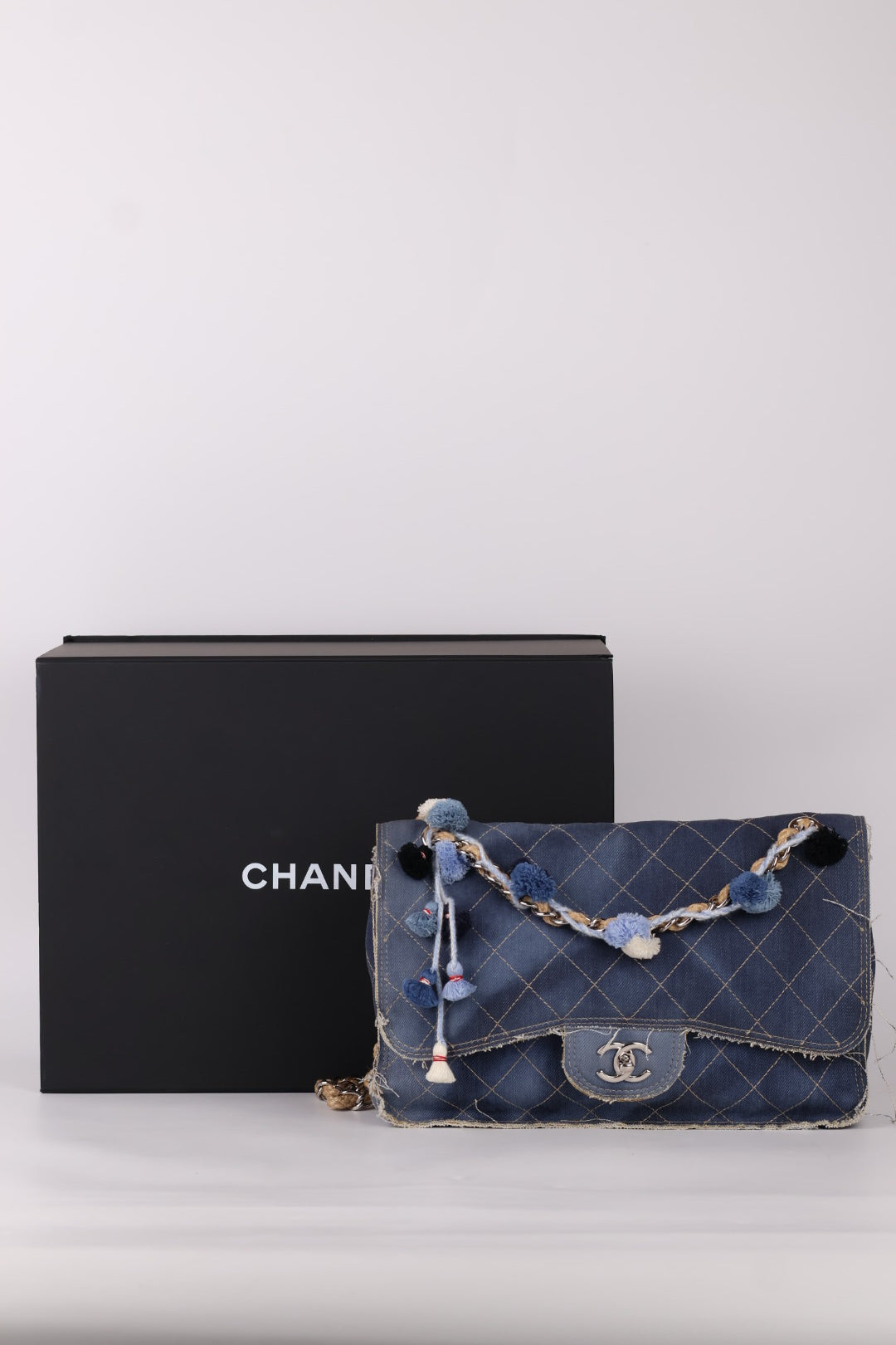 Chanel Timeless Pom Pom Denim Paris-Dubai