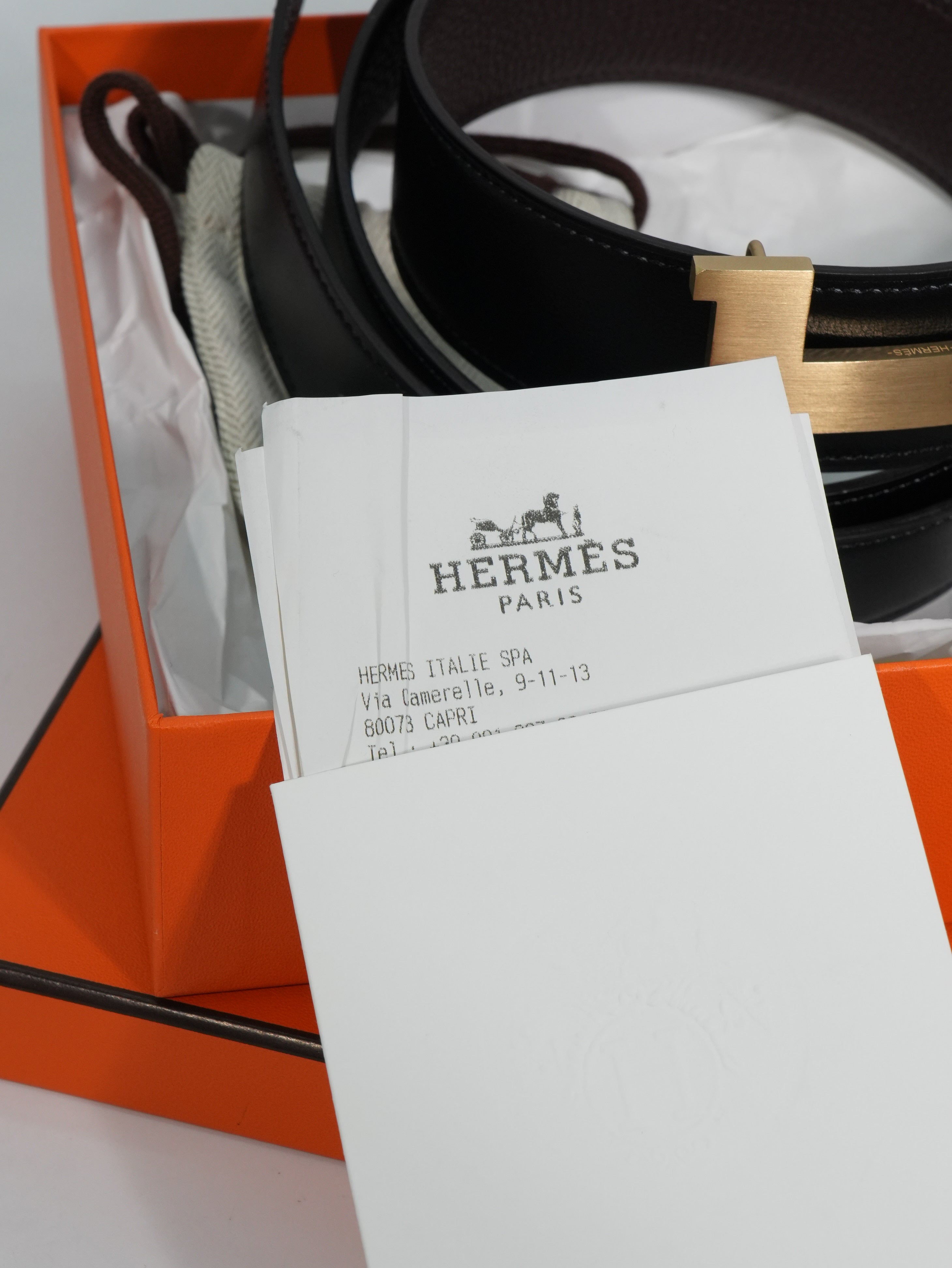 Hermès Cintura Constance Reversibile 38mm