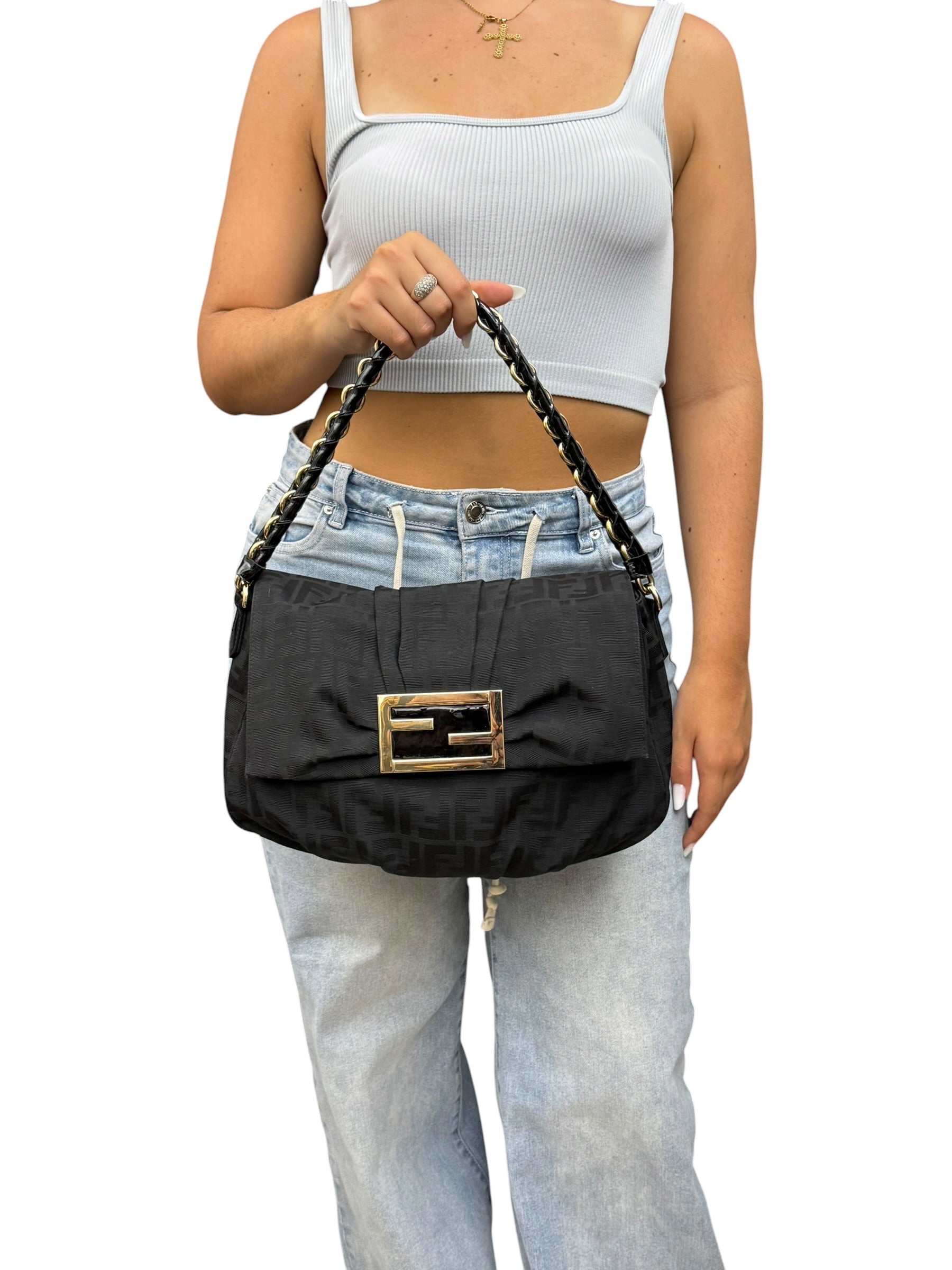 Fendi Mama Baguette FF Logo