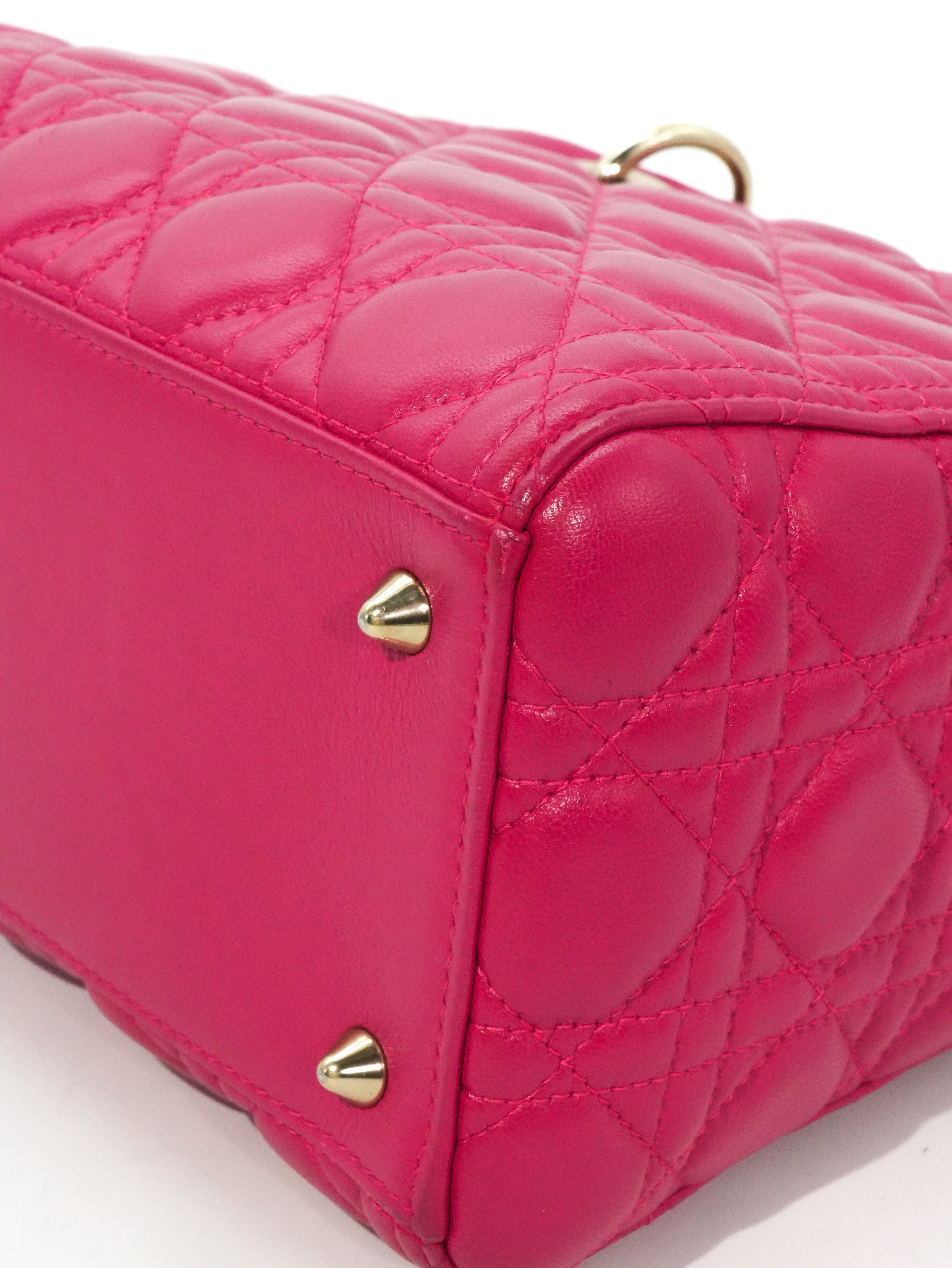 Lady Dior Media in Pelle