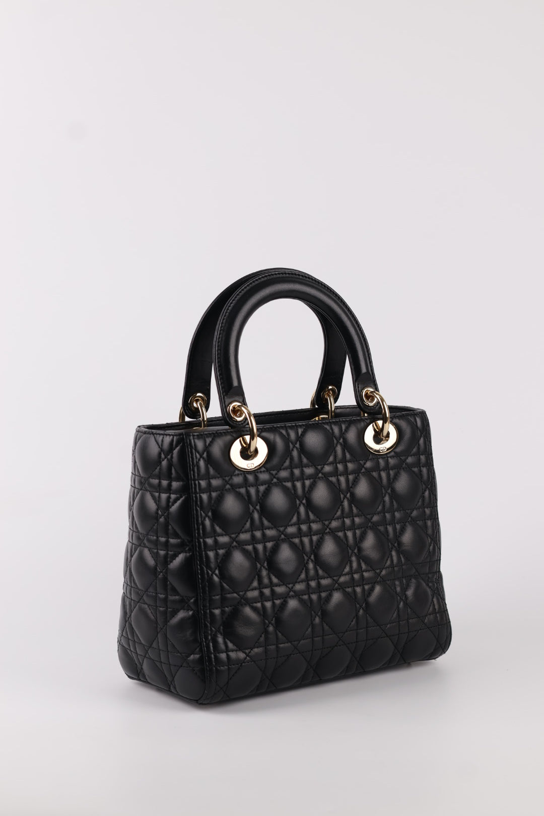 Lady Dior Media in Pelle
