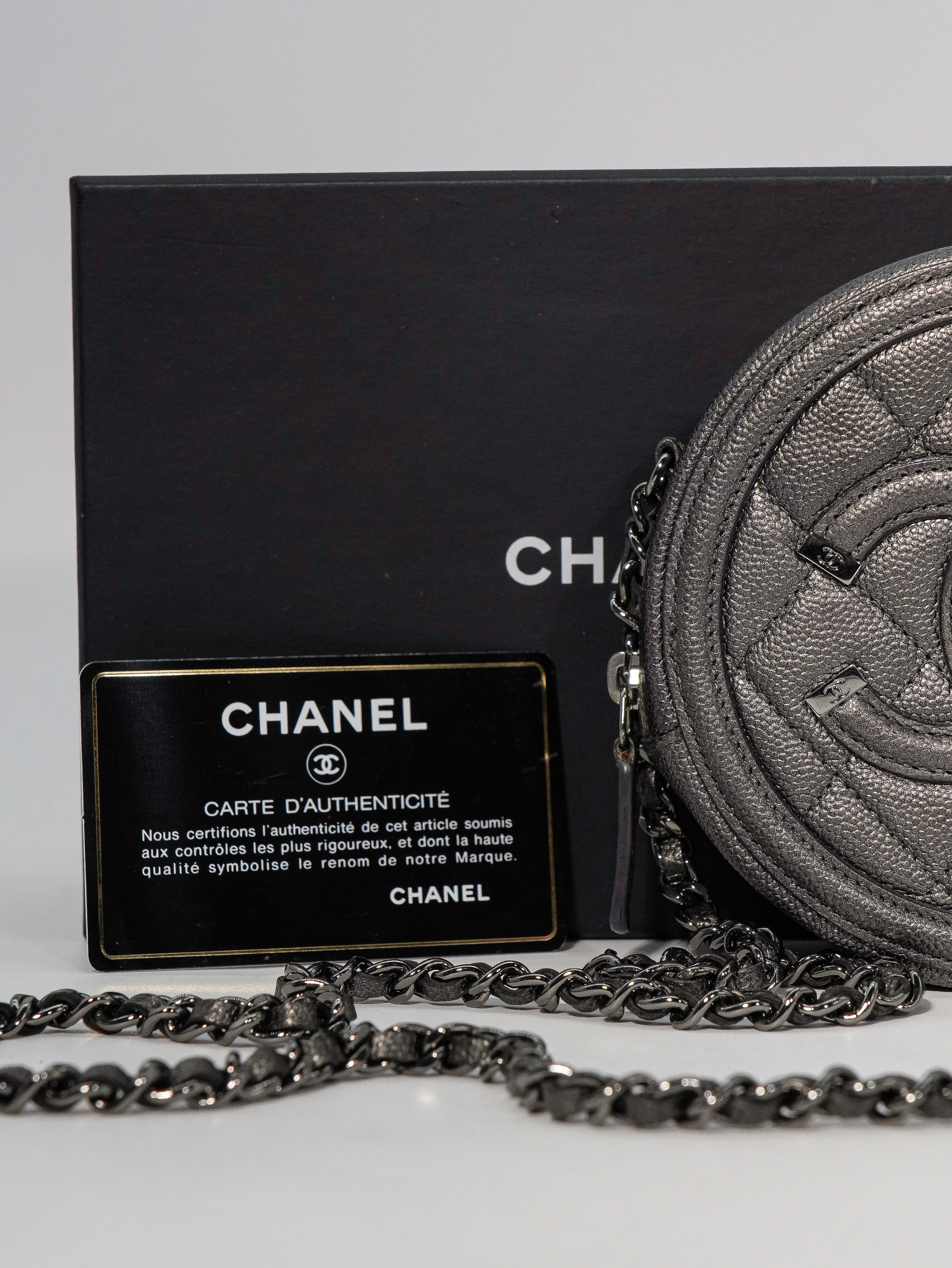 Chanel Round Filigree Caviar