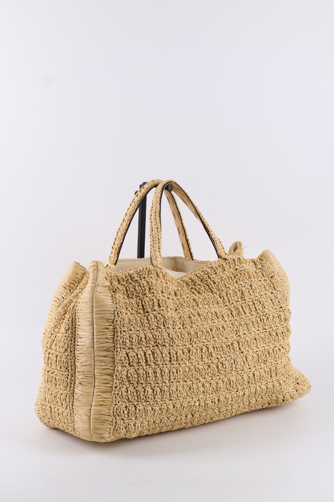 Valentino Tote V Logo Rafia