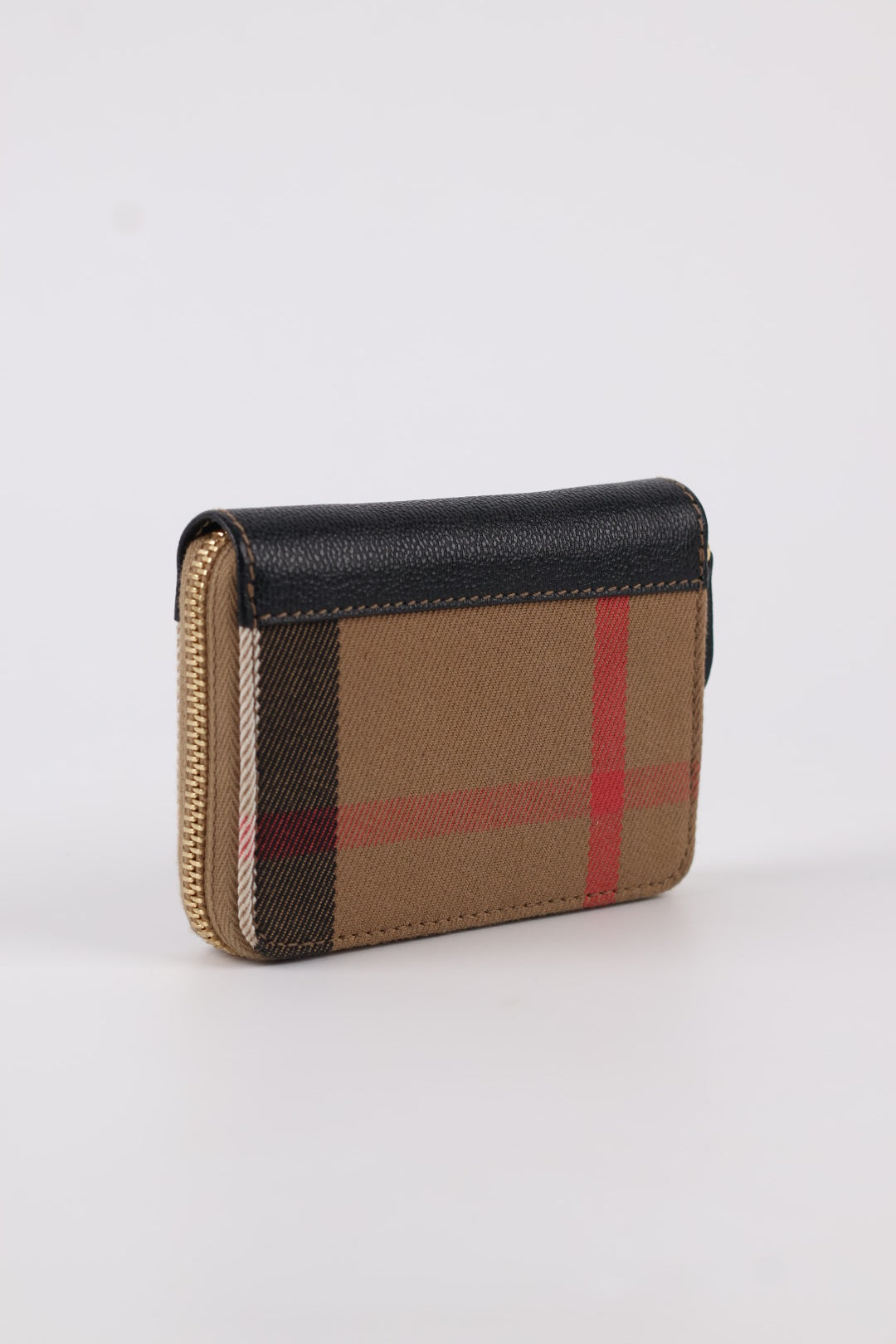 Burberry portafoglio compatto Zippy Check