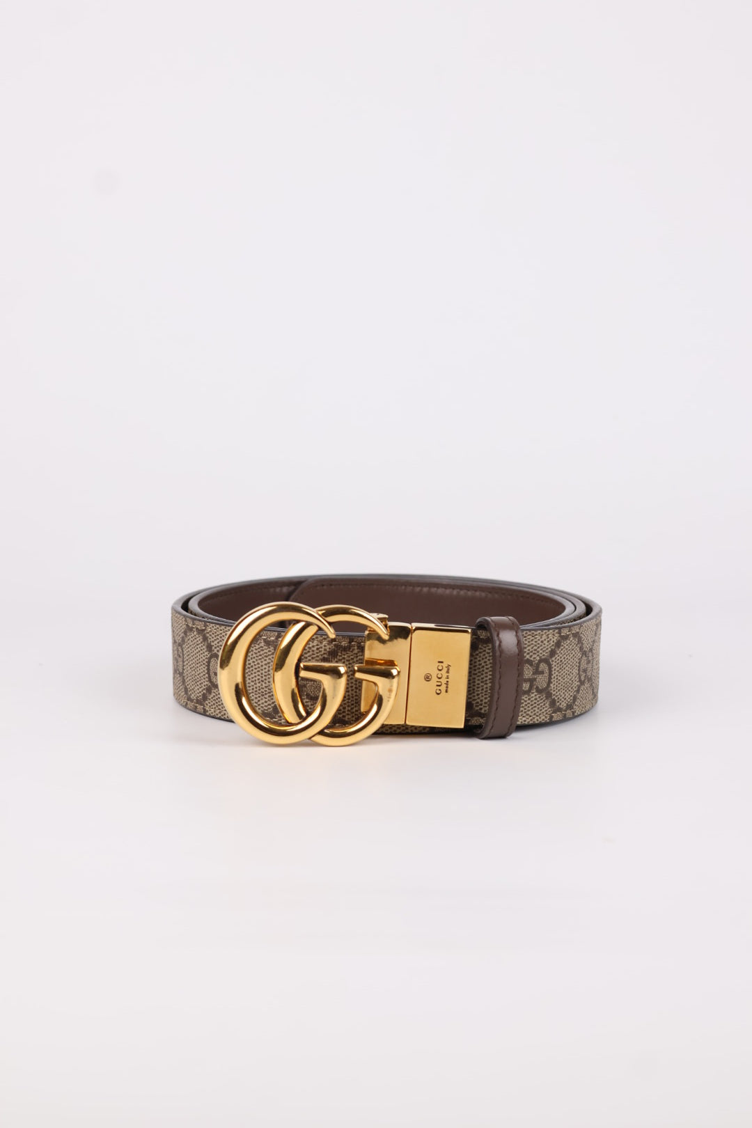 Gucci Cintura Marmont GG Supreme Reversibile