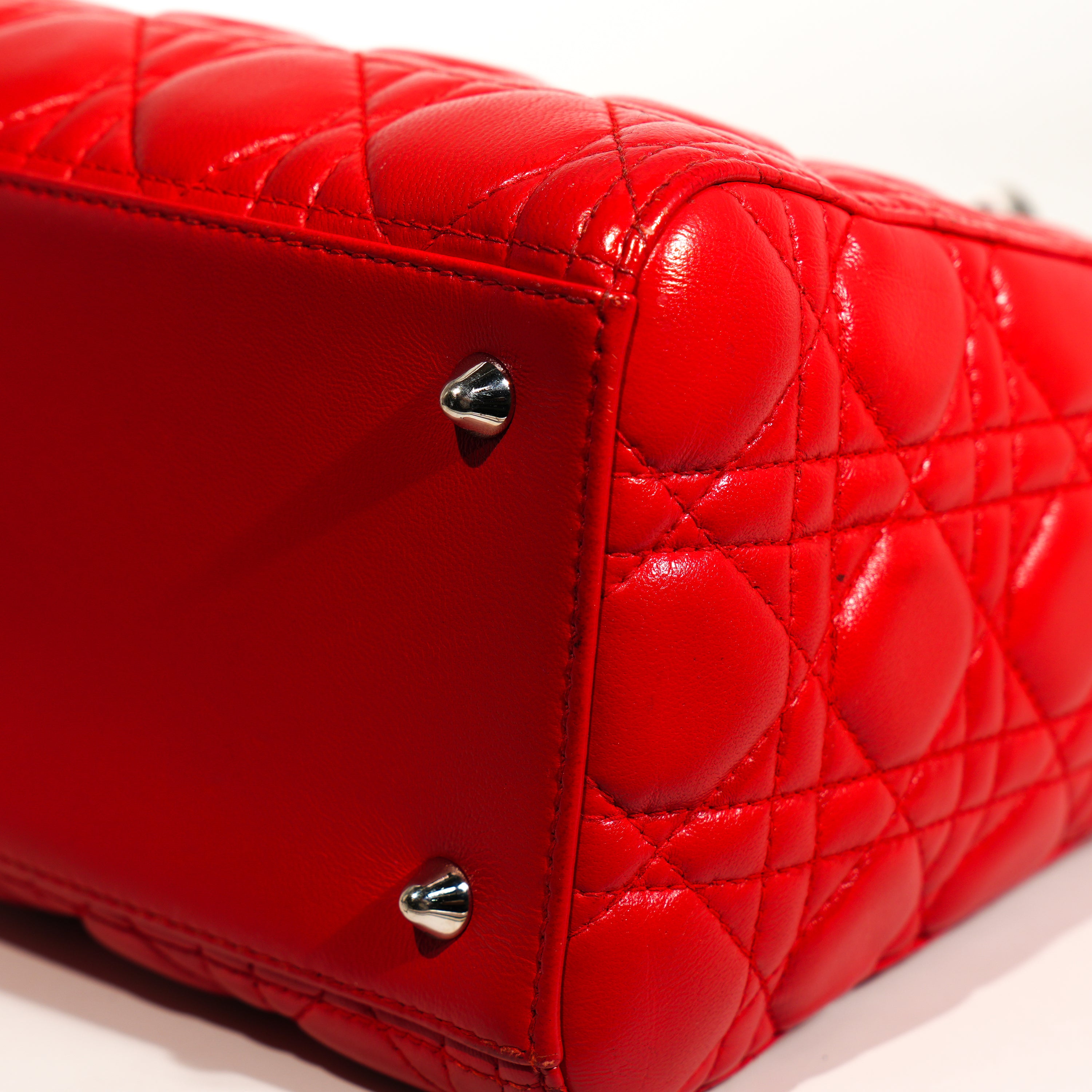 Lady Dior Media in Pelle