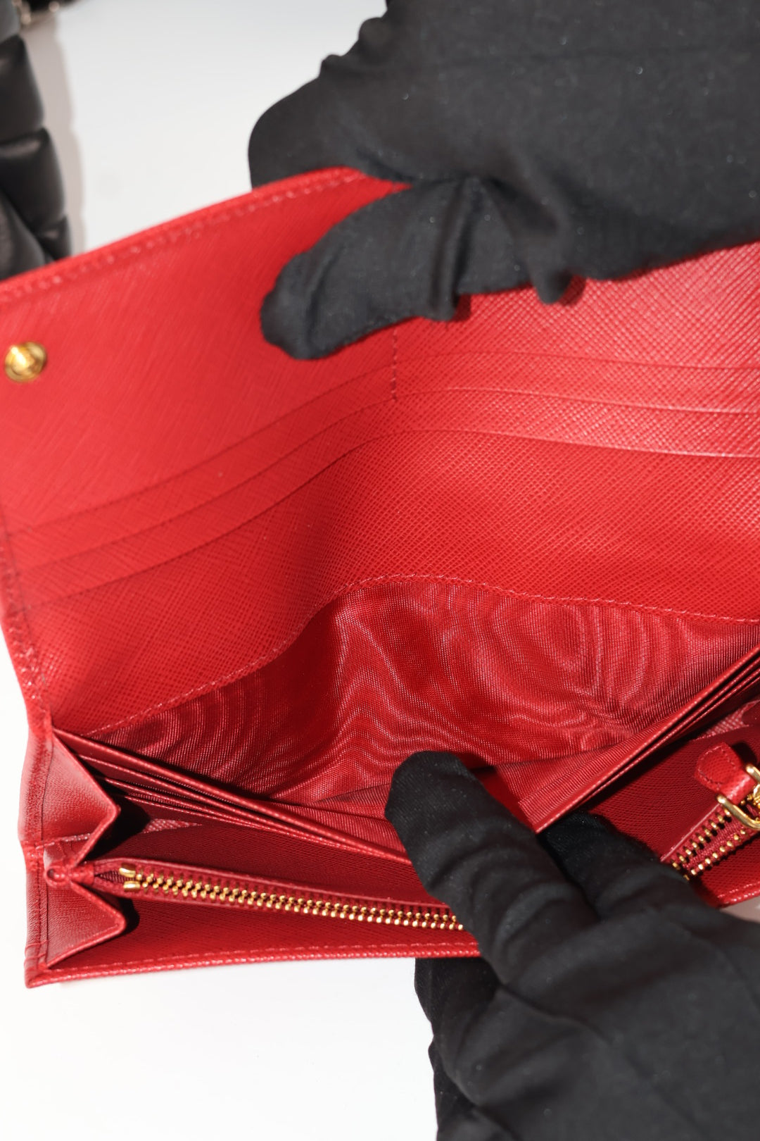 Prada Portafoglio Lungo in Pelle Saffiano