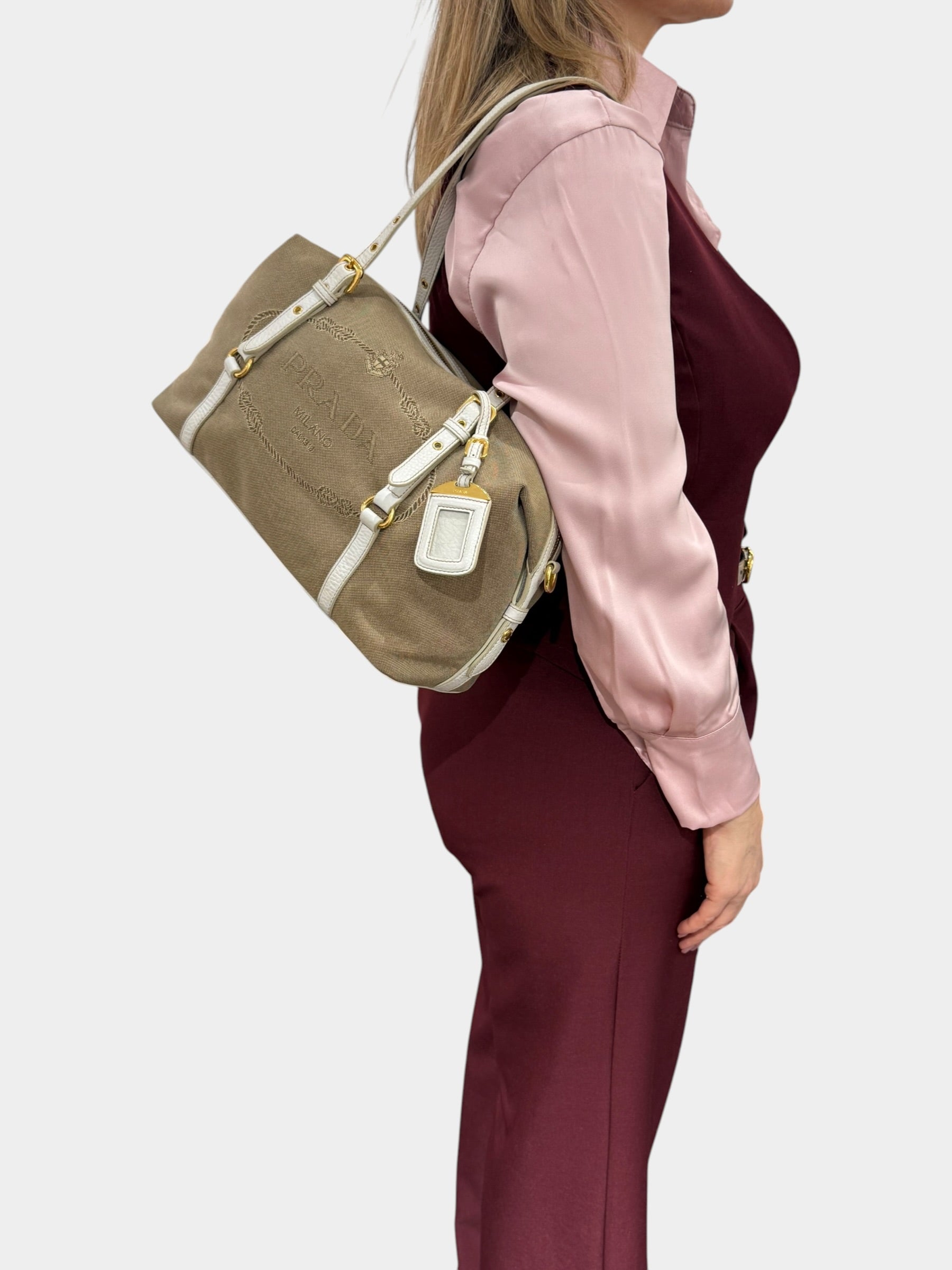 Prada Boston Jacquard