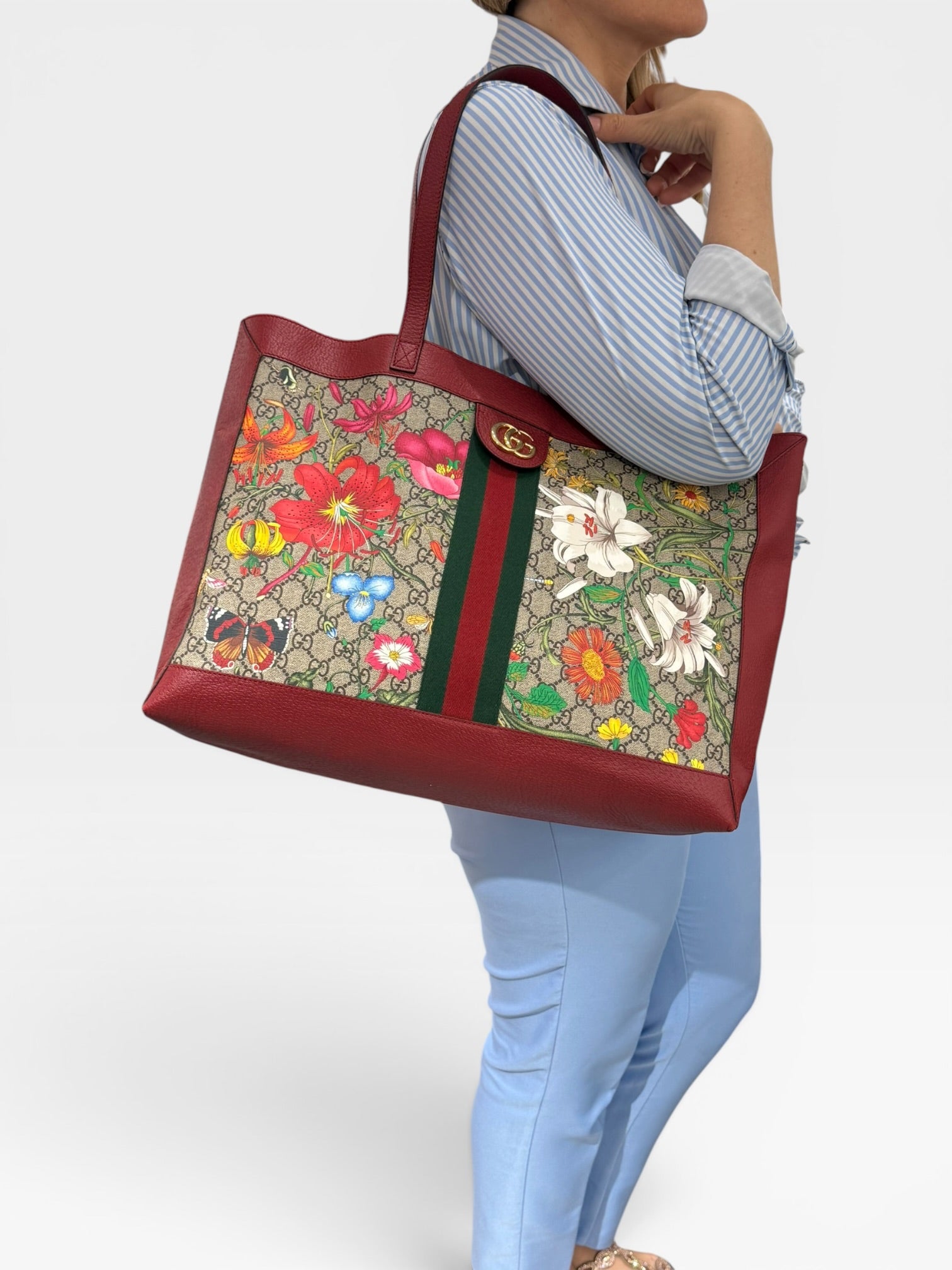 Gucci Ophidia Tote GG Flora