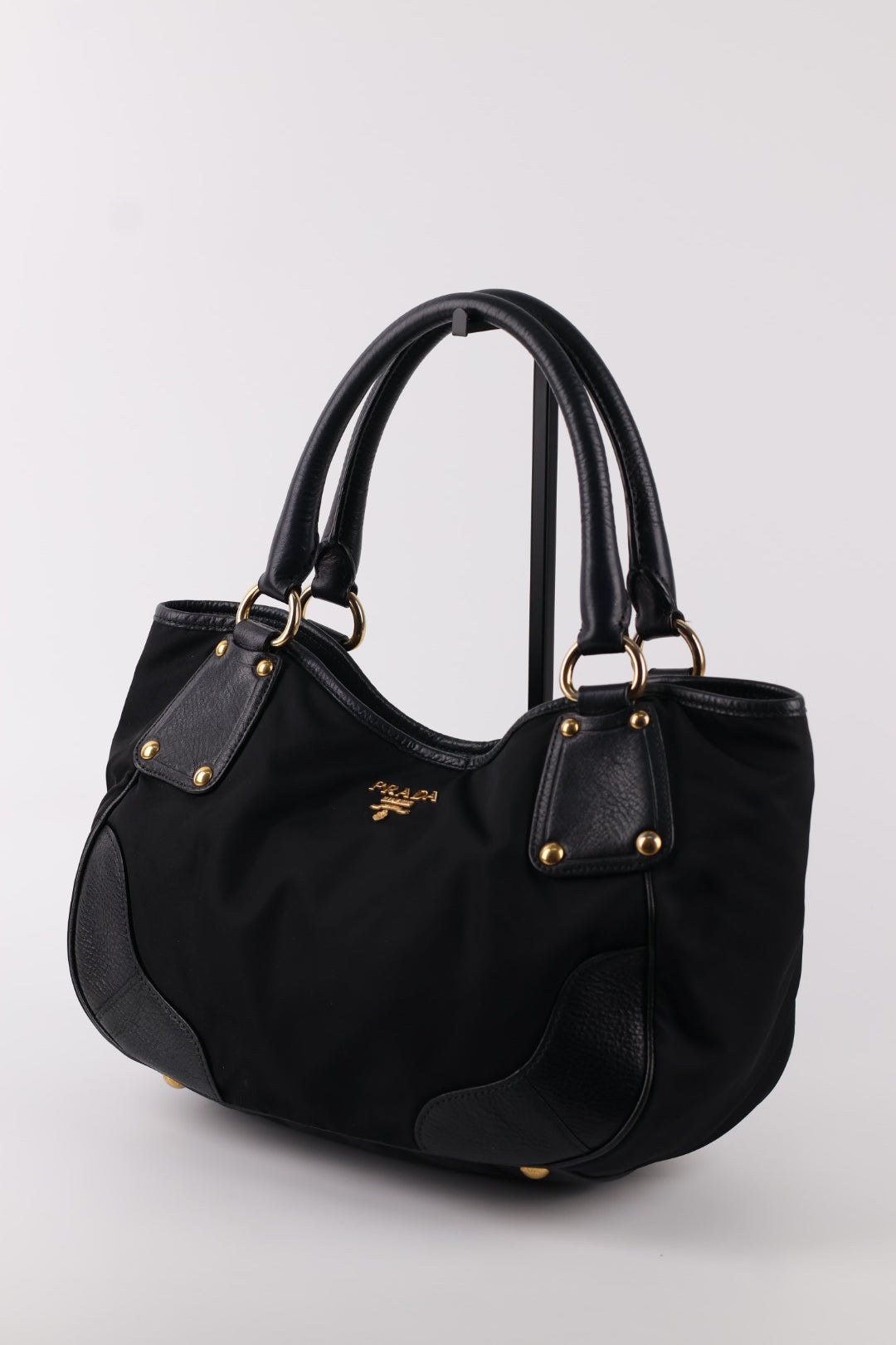 Prada Tote a spalla Nylon e Pelle
