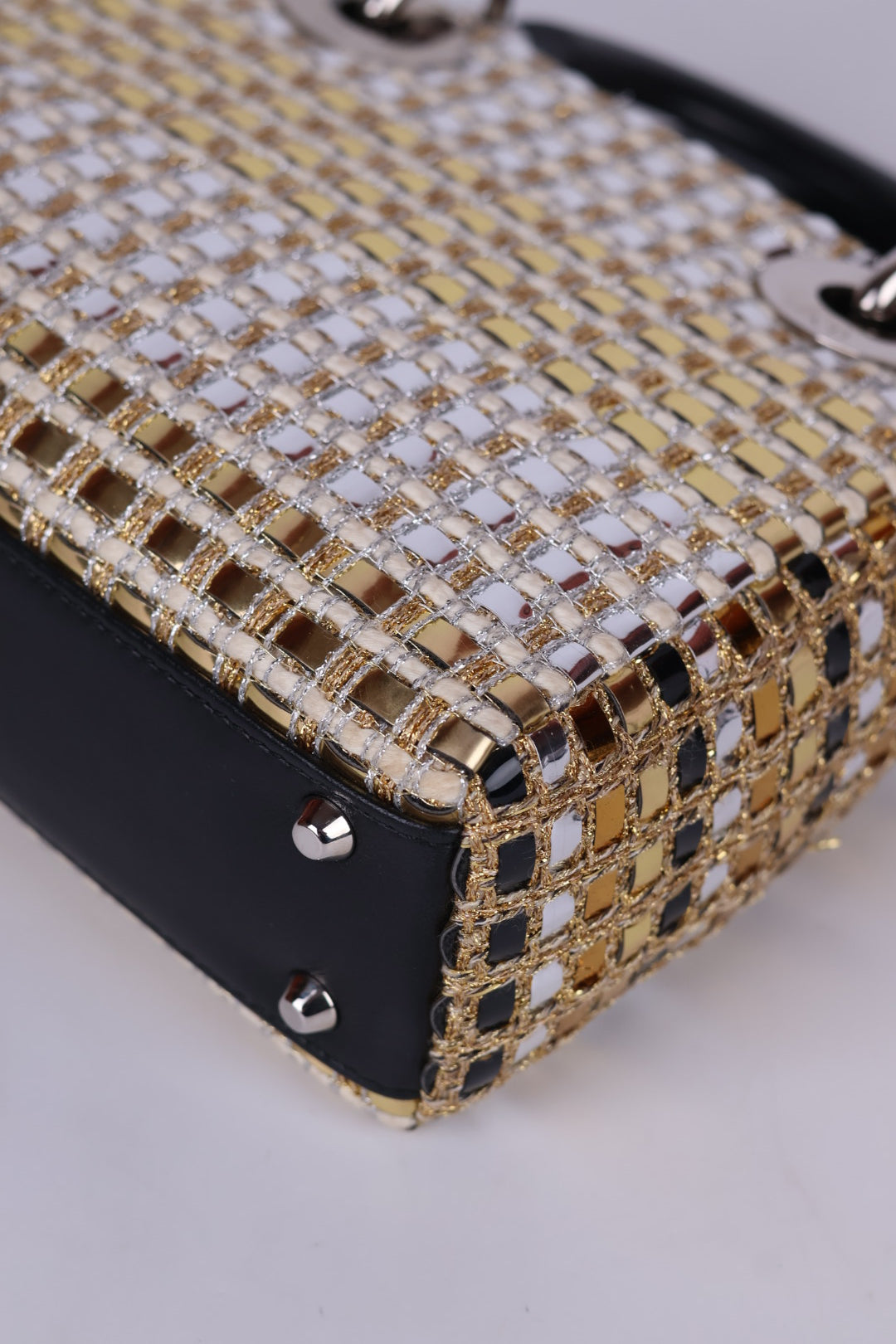 Lady Dior Mini Tweed Metallic