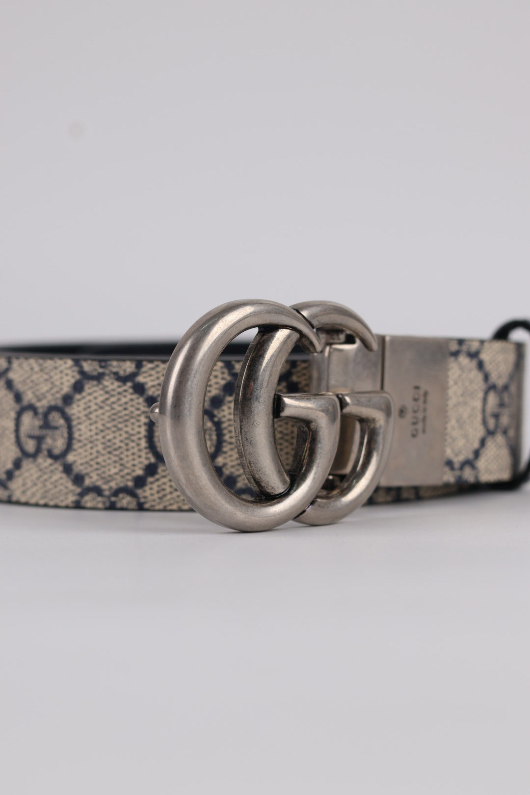 Gucci Cintura Marmont GG Supreme Reversibile