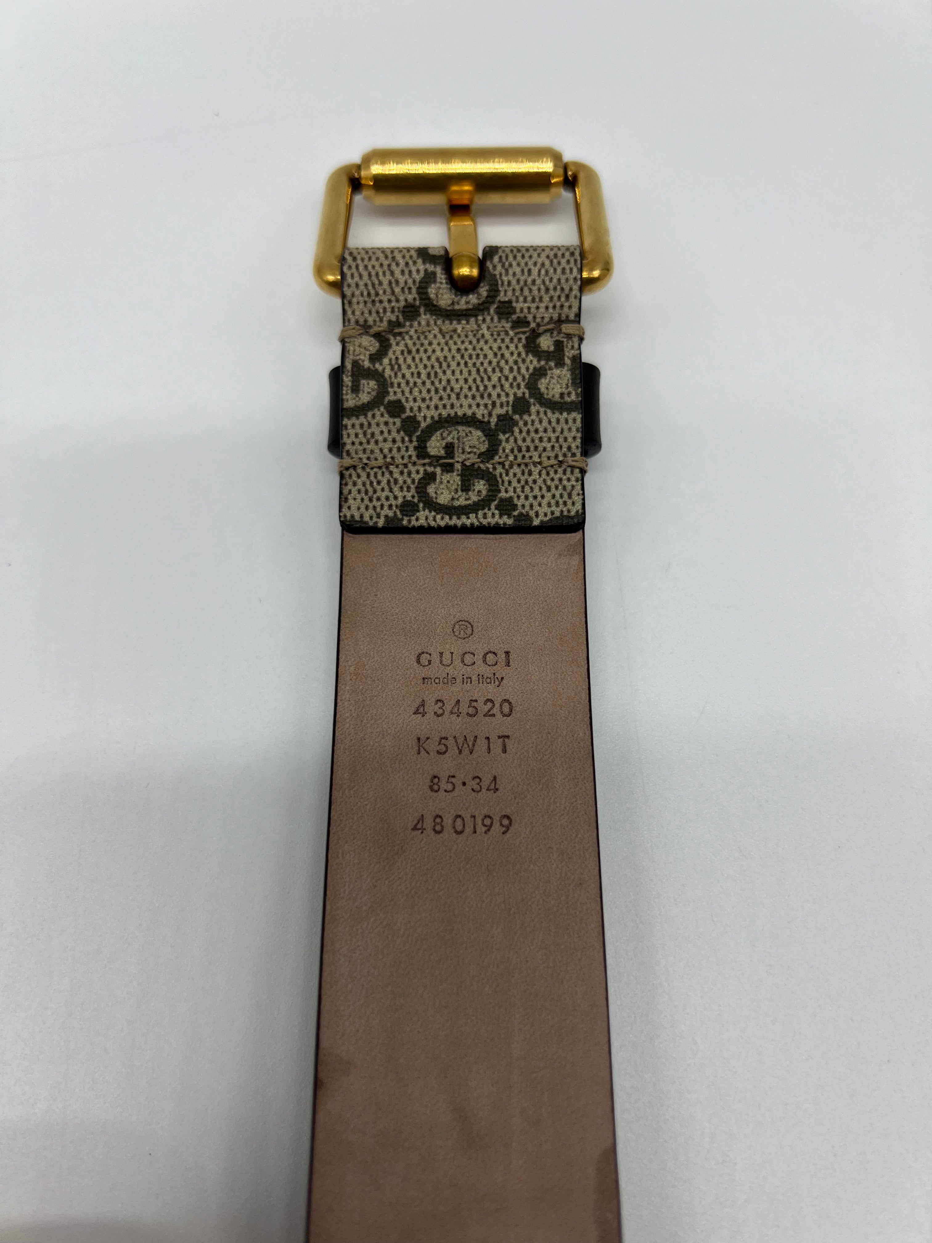 Gucci Tiger GG Supreme Belt