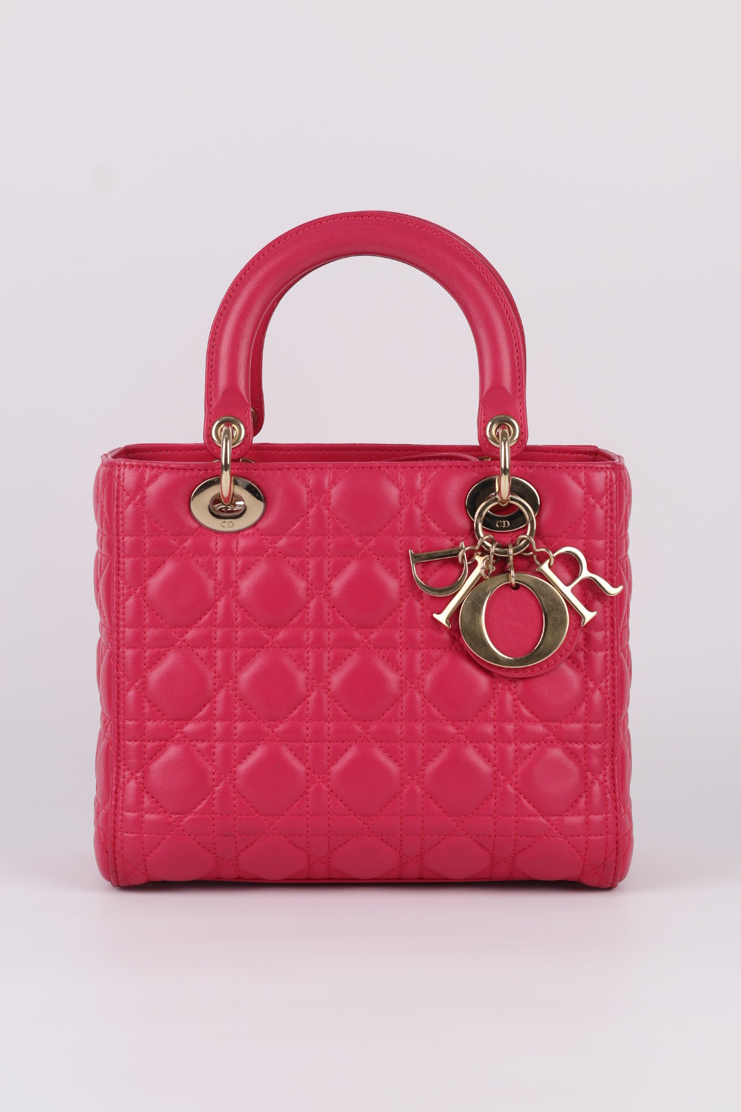 Lady Dior Media in Pelle