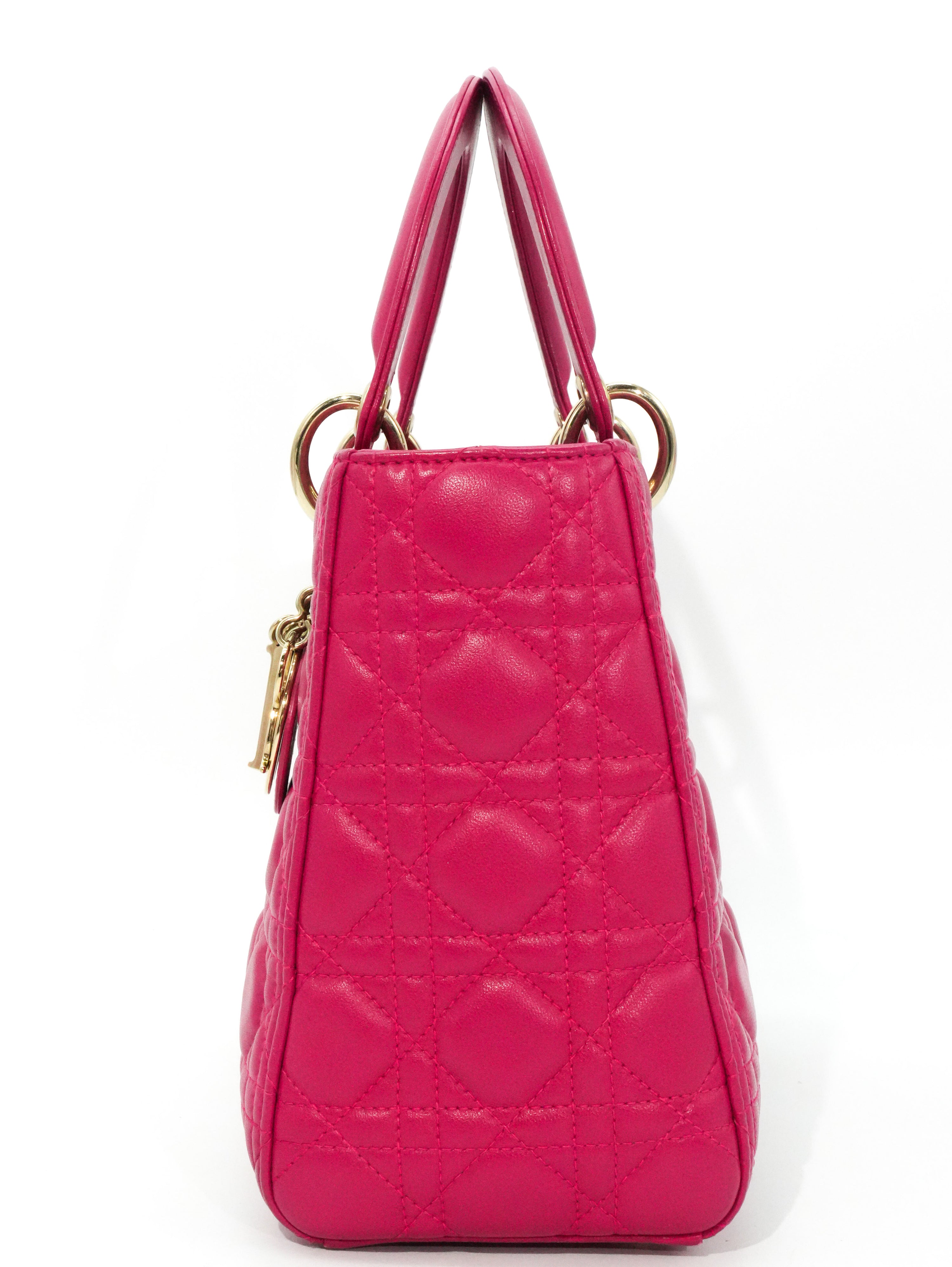 Lady Dior Media in Pelle