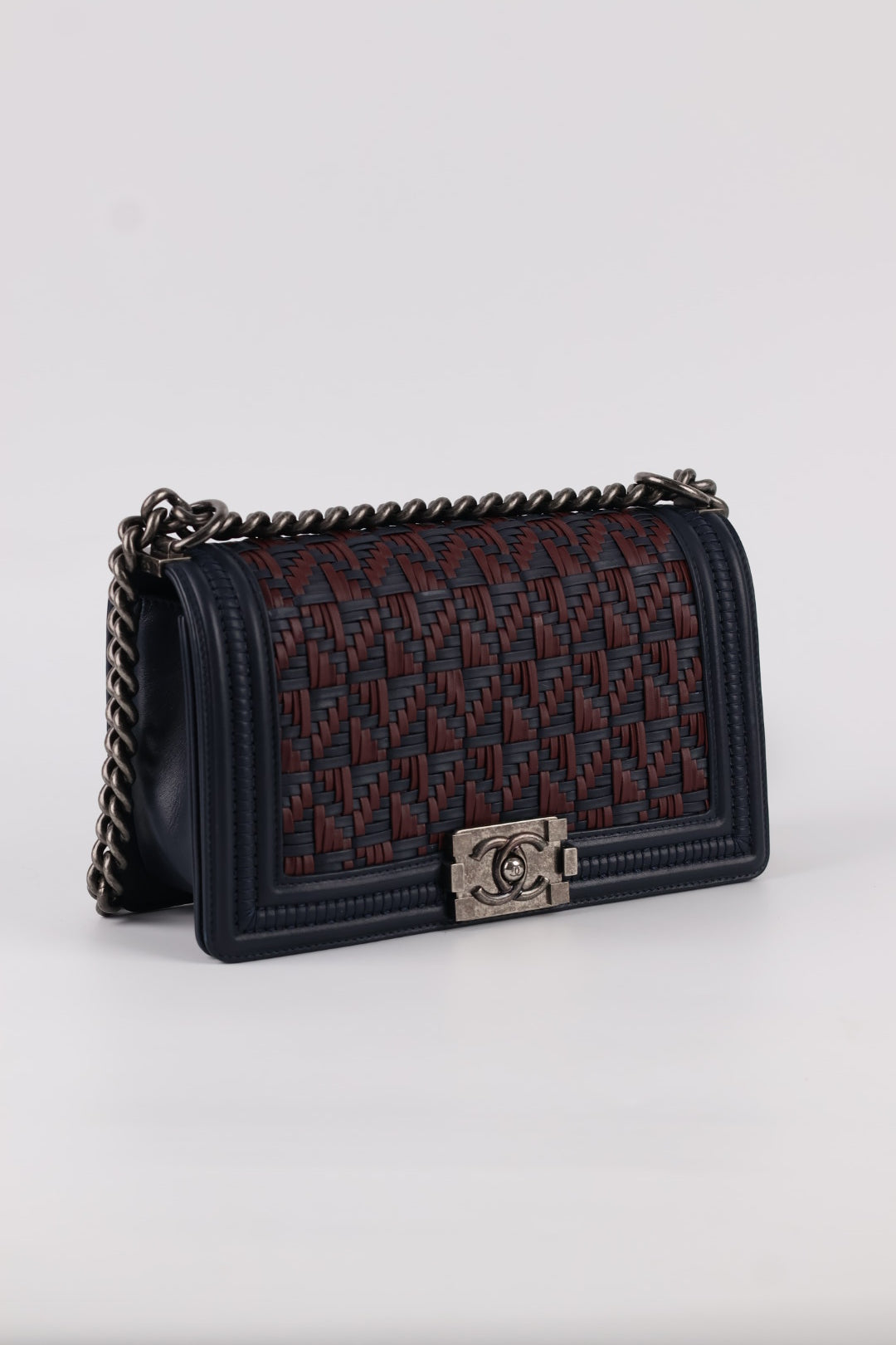 Chanel Boy in Pelle Intrecciata