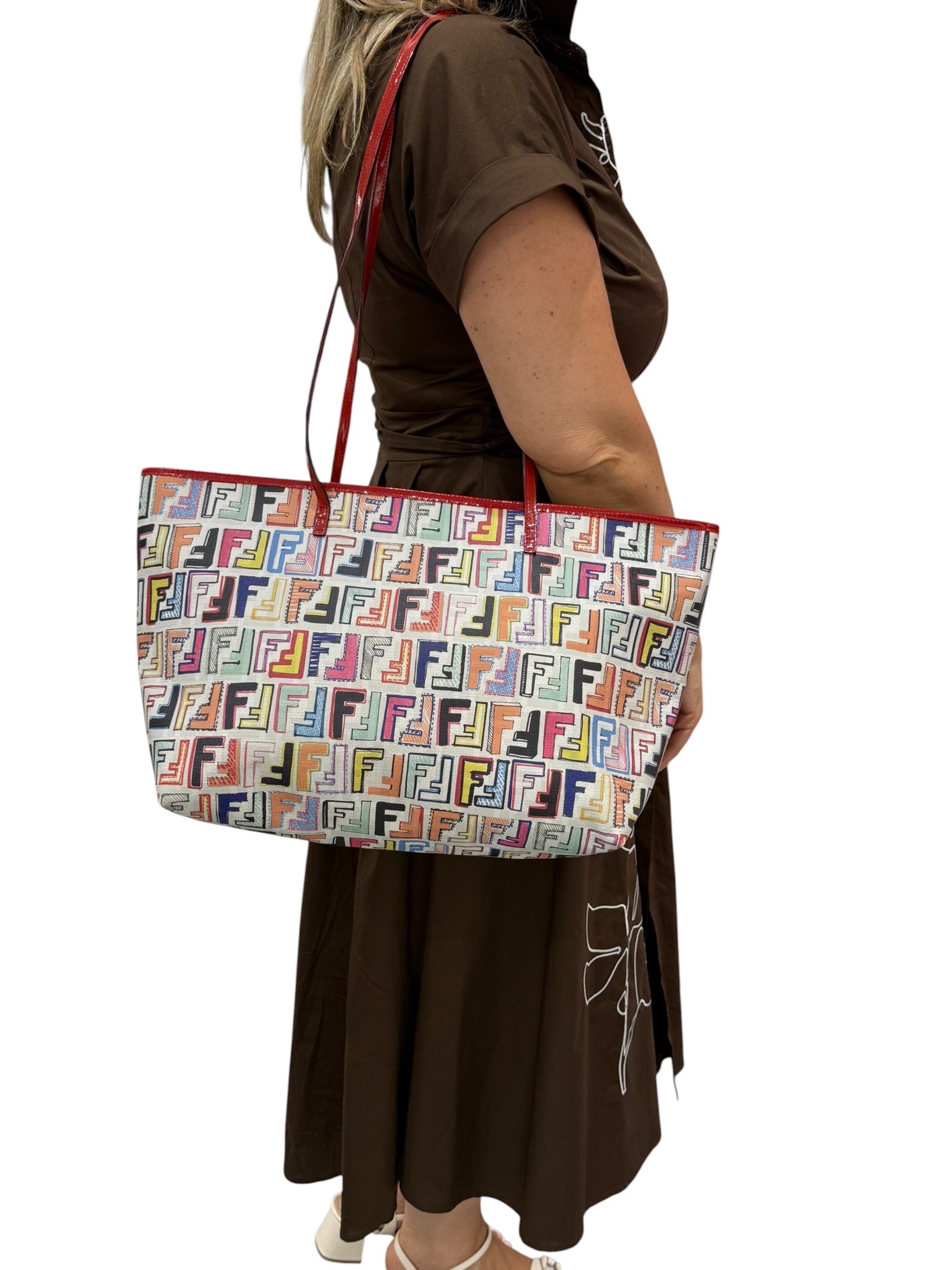 Fendi Shopping FF Logo Multicolor