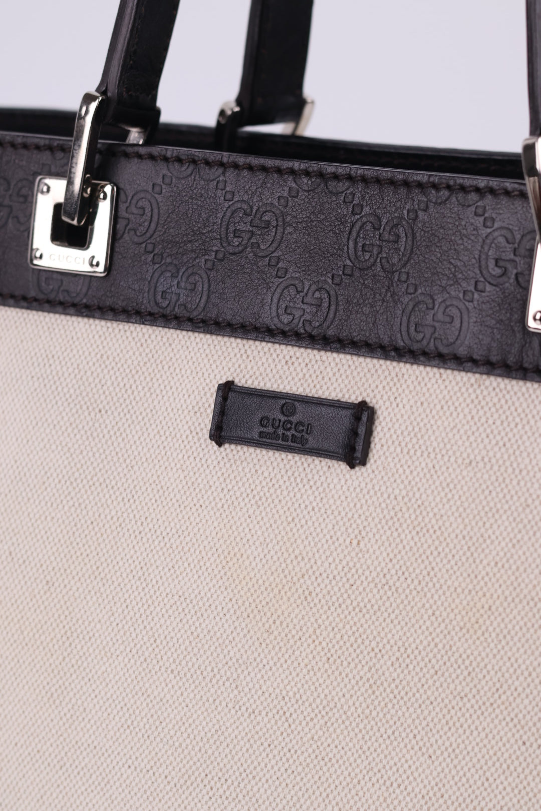 Gucci Tote Tela e Pelle