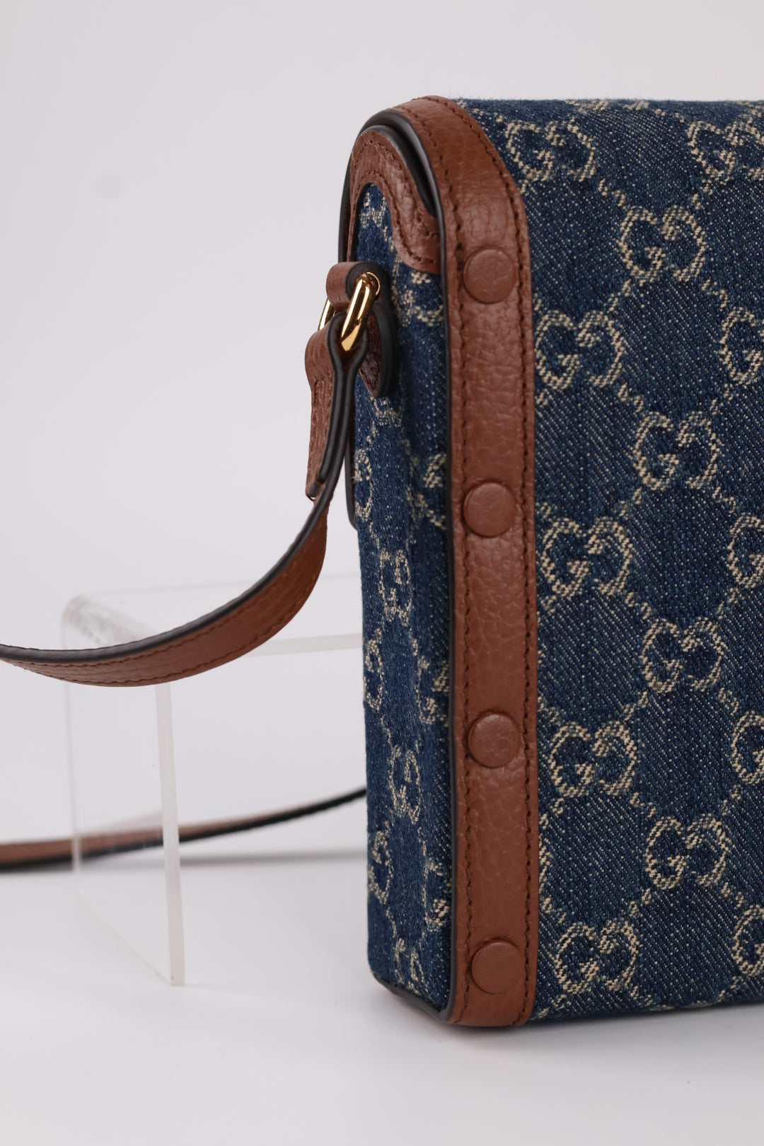 Gucci Porta Cellulare Horsebit GG Denim