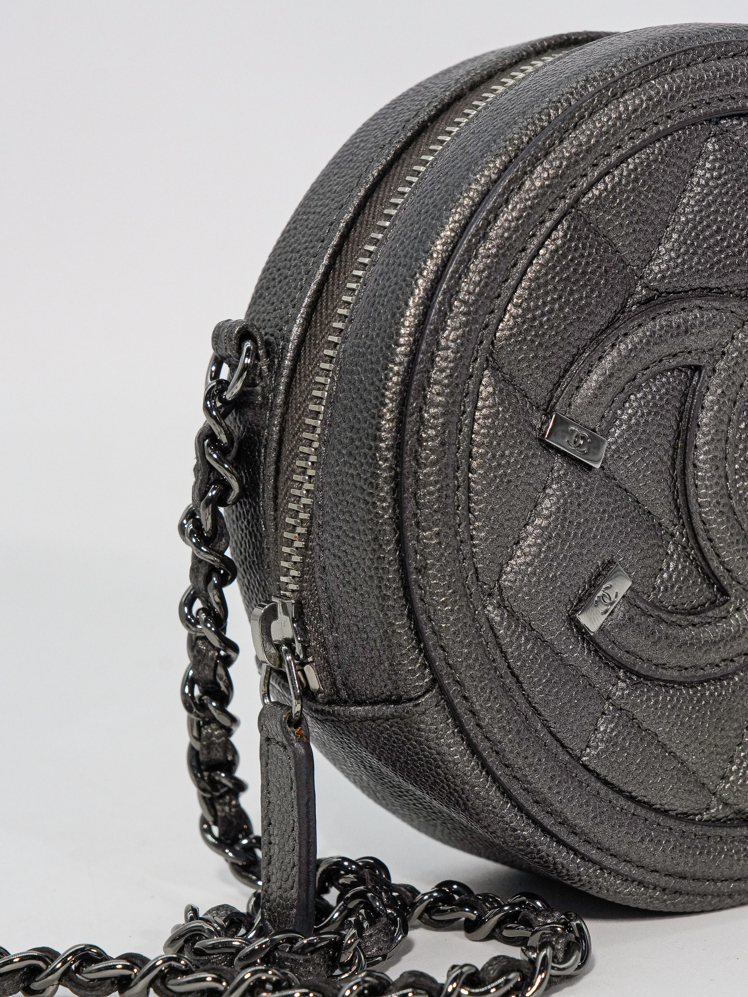 Chanel Round Filigree Caviar