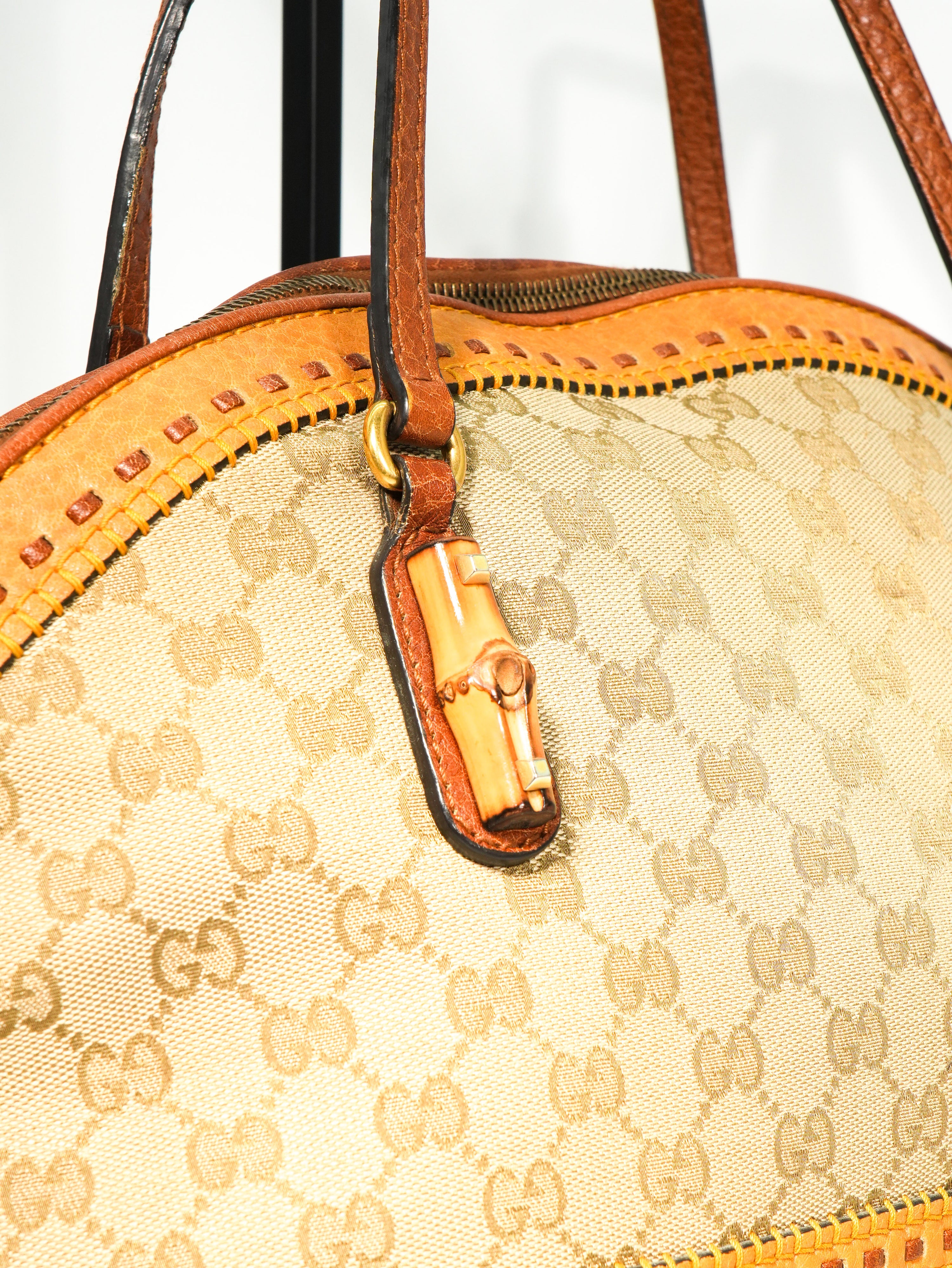 Gucci Tote Bamboo GG Wave