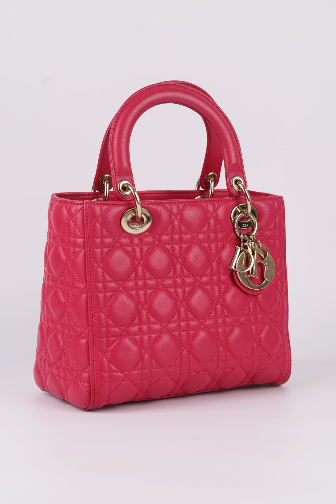 Lady Dior Media in Pelle