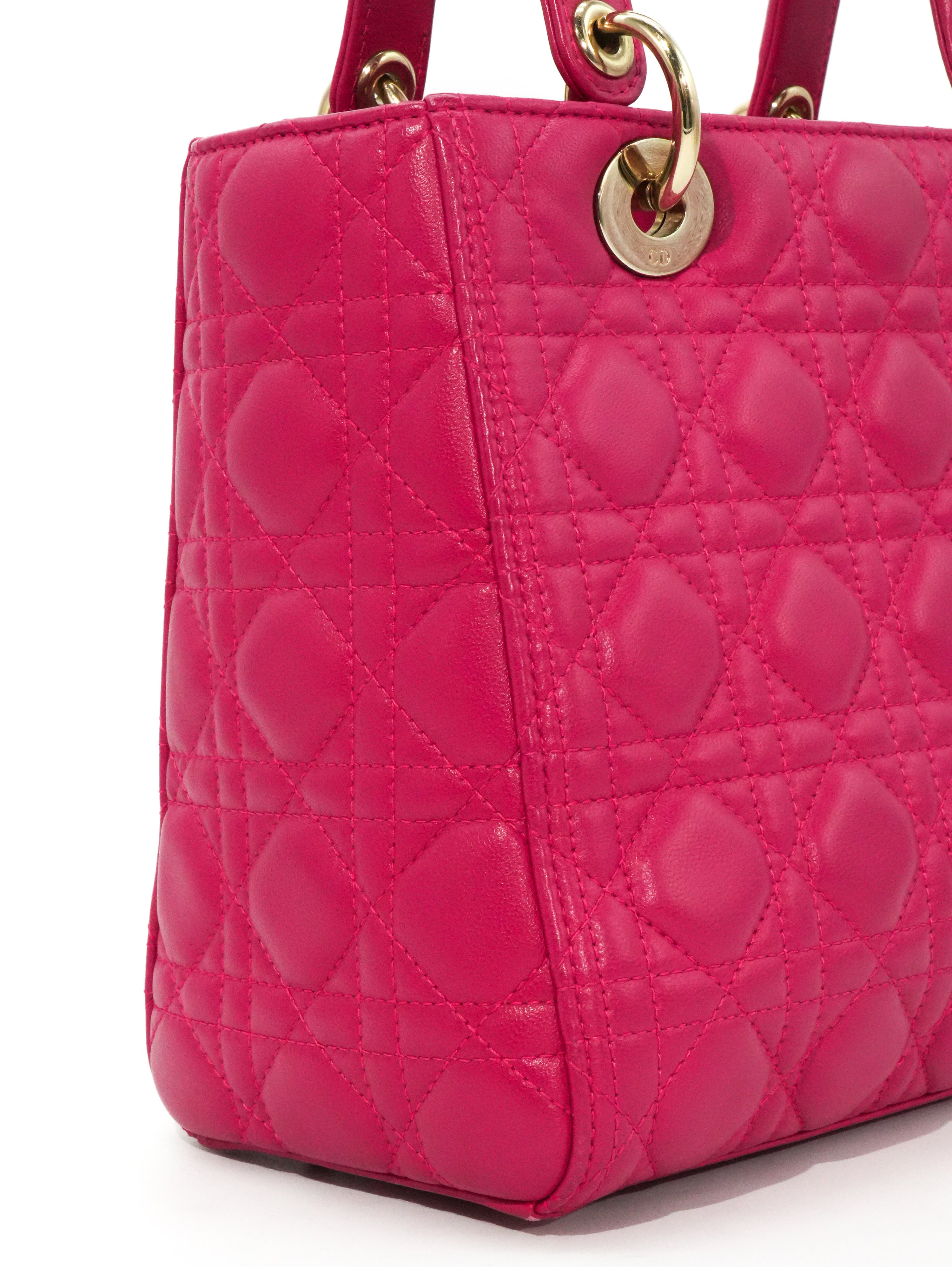 Lady Dior Media in Pelle