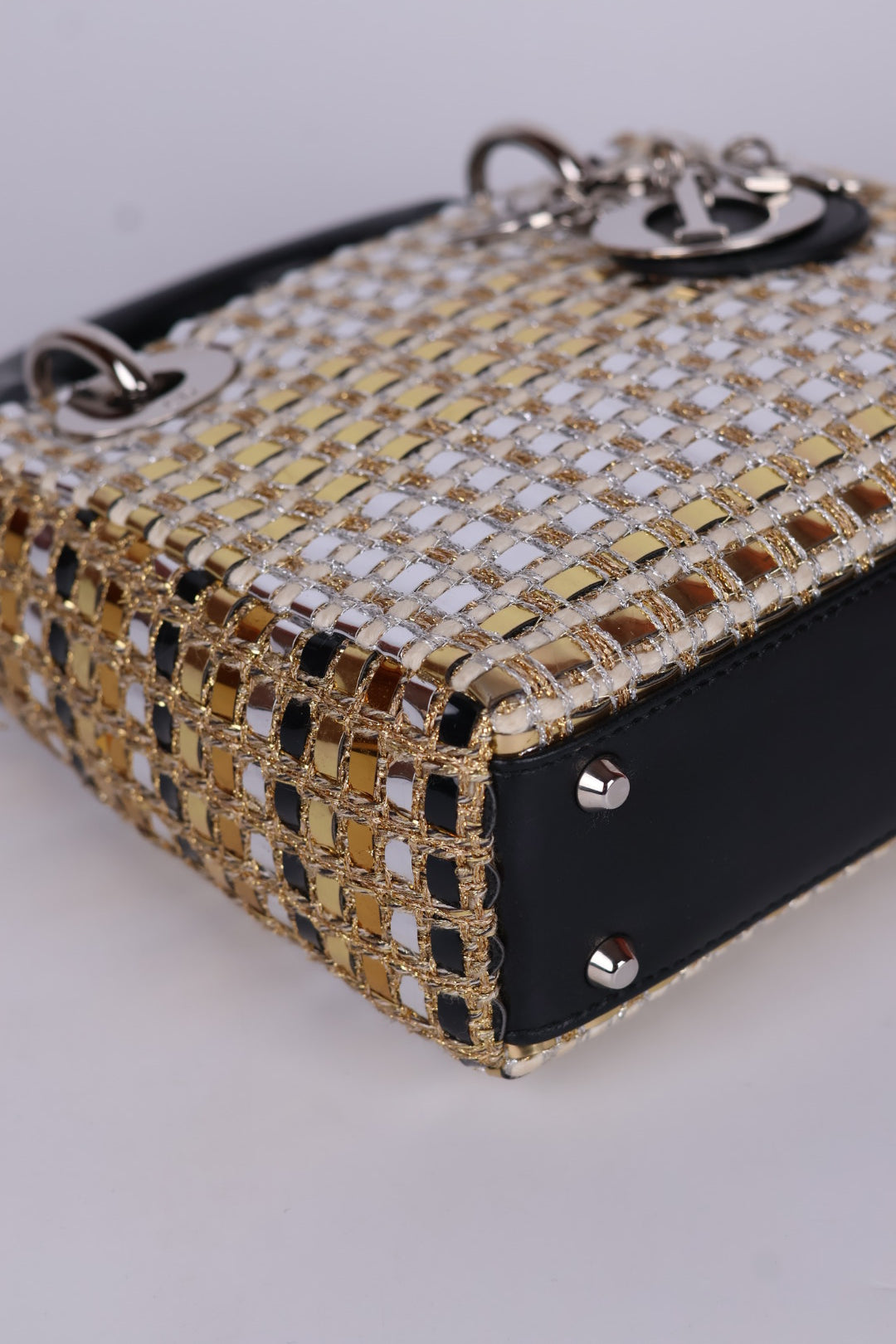 Lady Dior Mini Tweed Metallic
