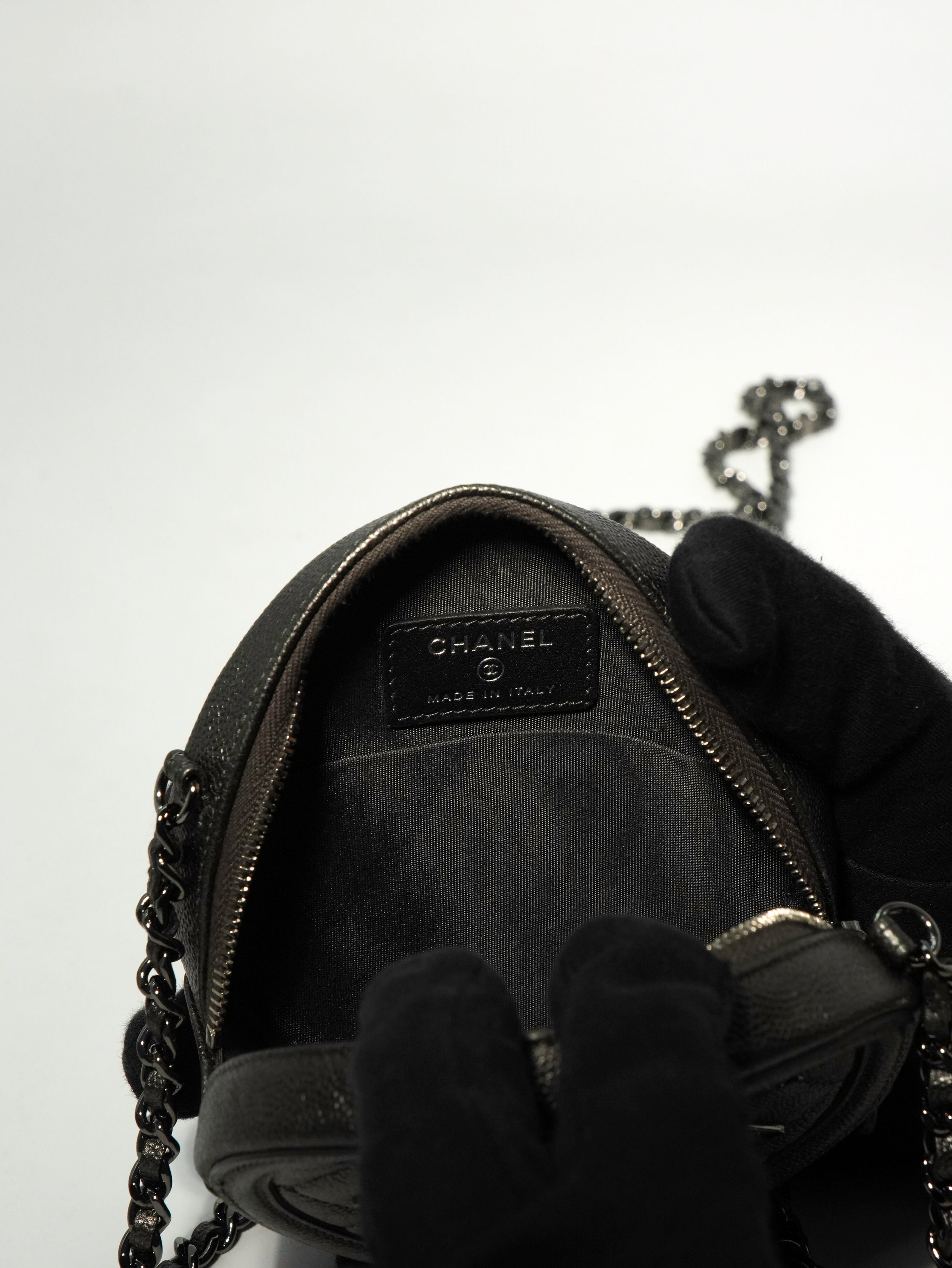 Chanel Round Filigree Caviar