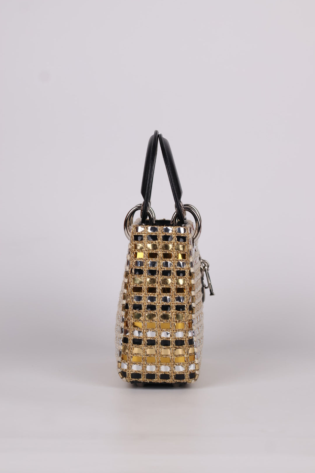Lady Dior Mini Tweed Metallic