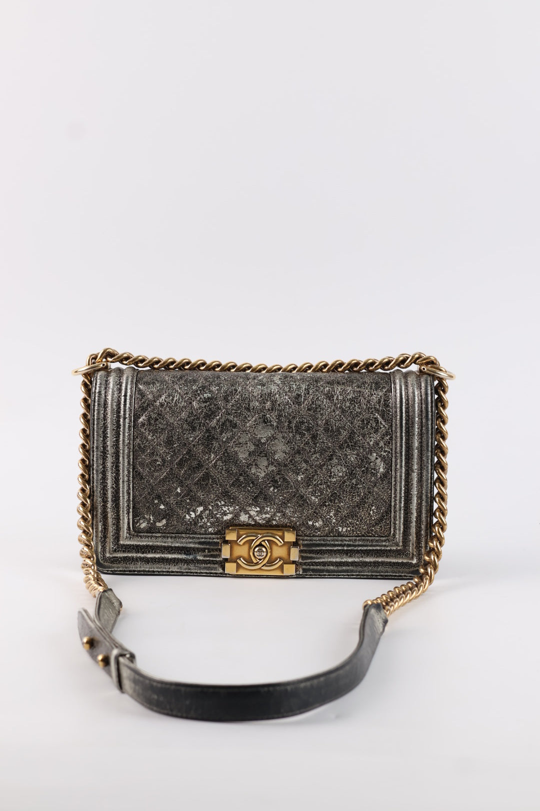 Chanel Boy Media Silver