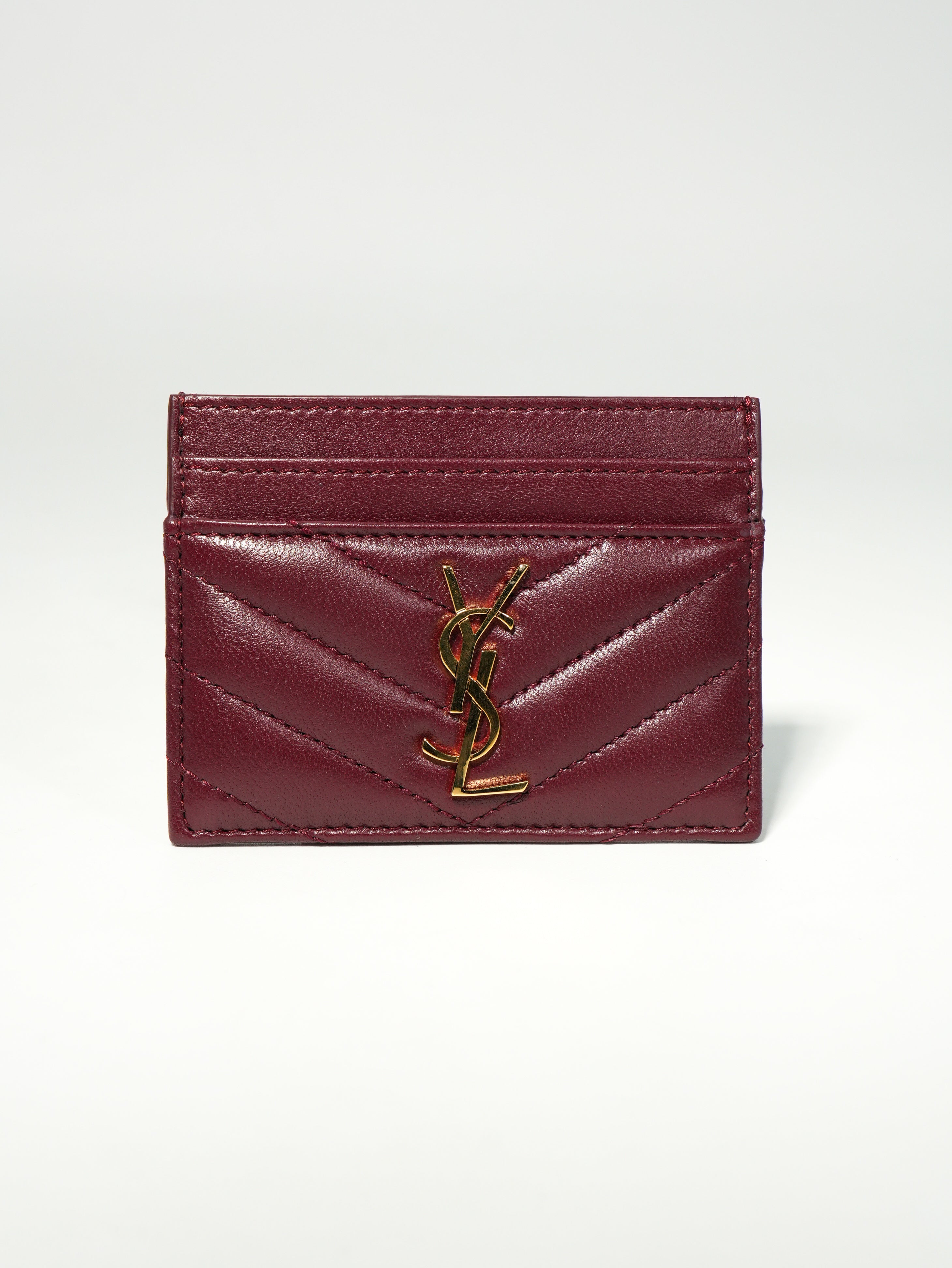 Saint Laurent Portacarte Cassandre in Pelle Agnello