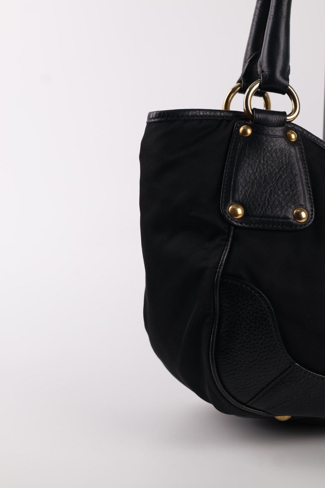 Prada Tote a spalla Nylon e Pelle