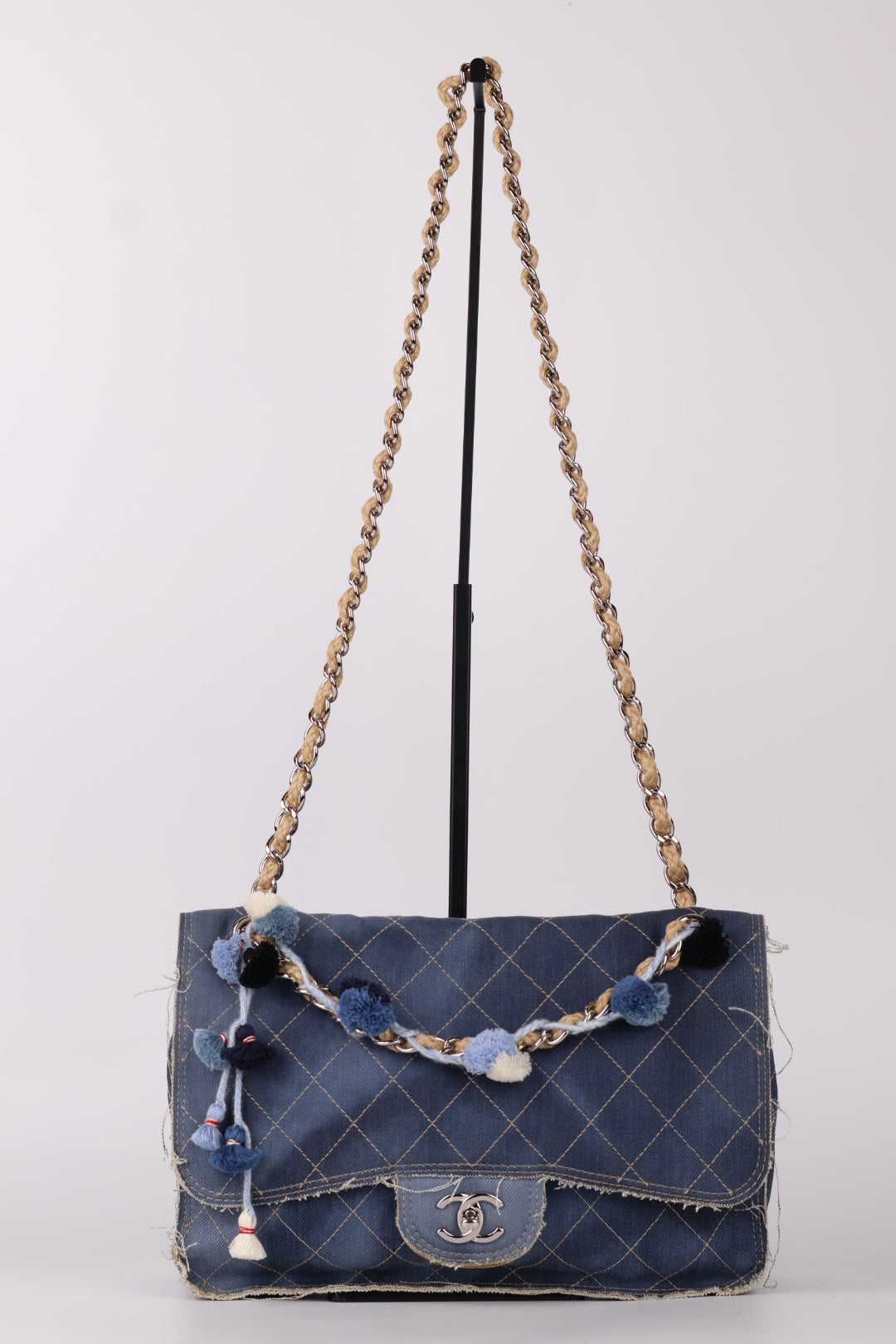 Chanel Timeless Pom Pom Denim Paris-Dubai