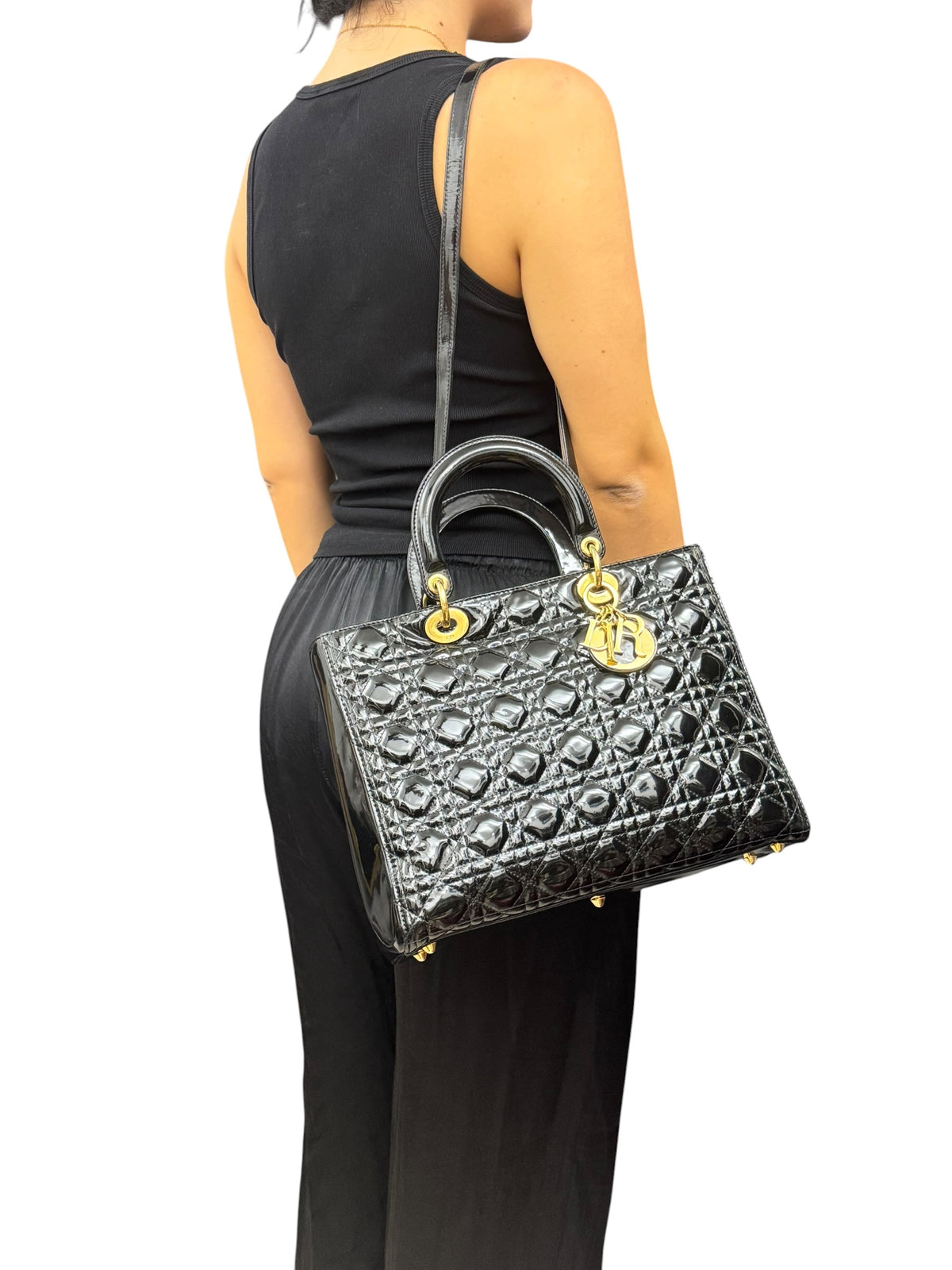 Lady Dior Large Vernis