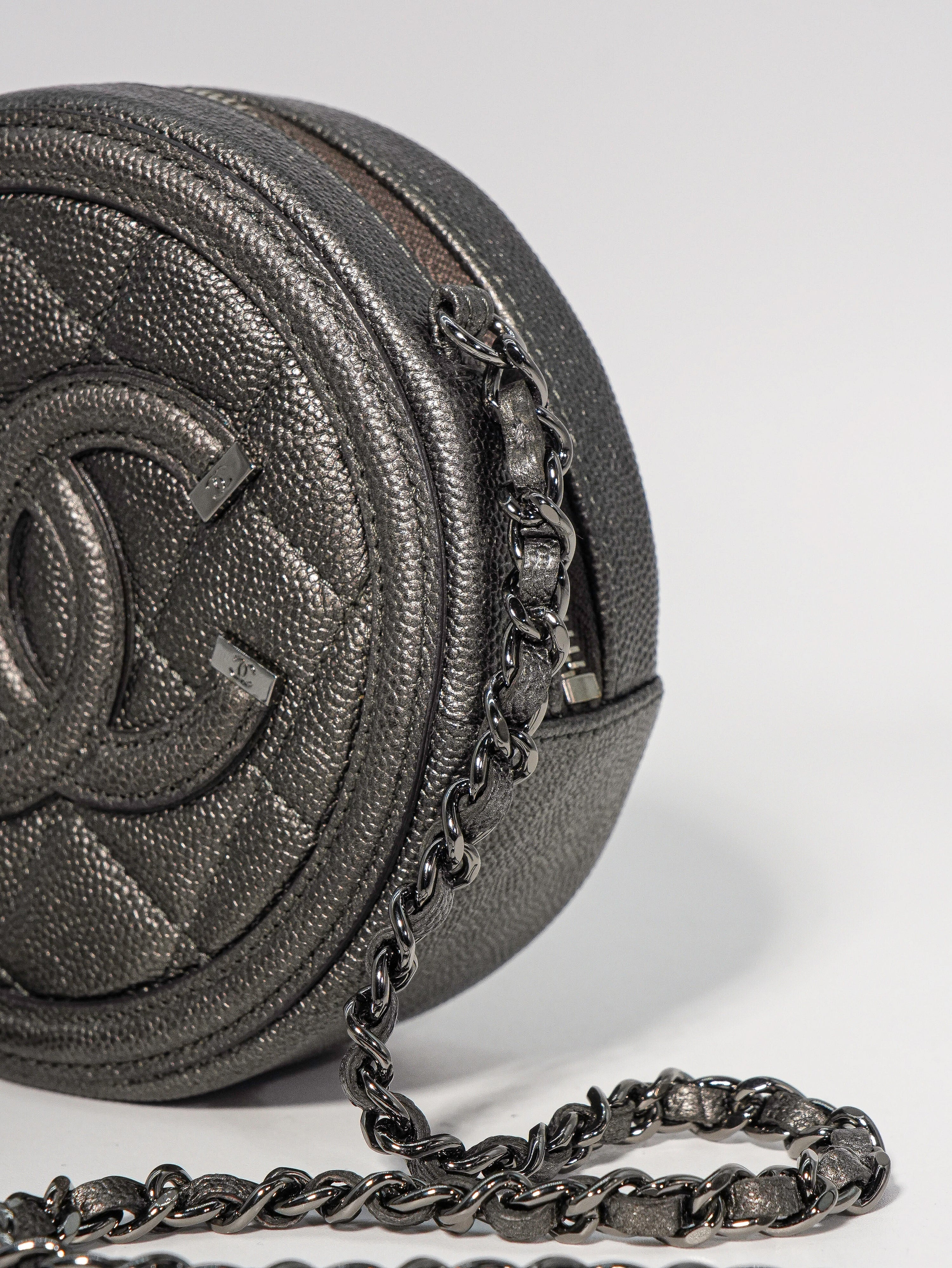 Chanel Round Filigree Caviar