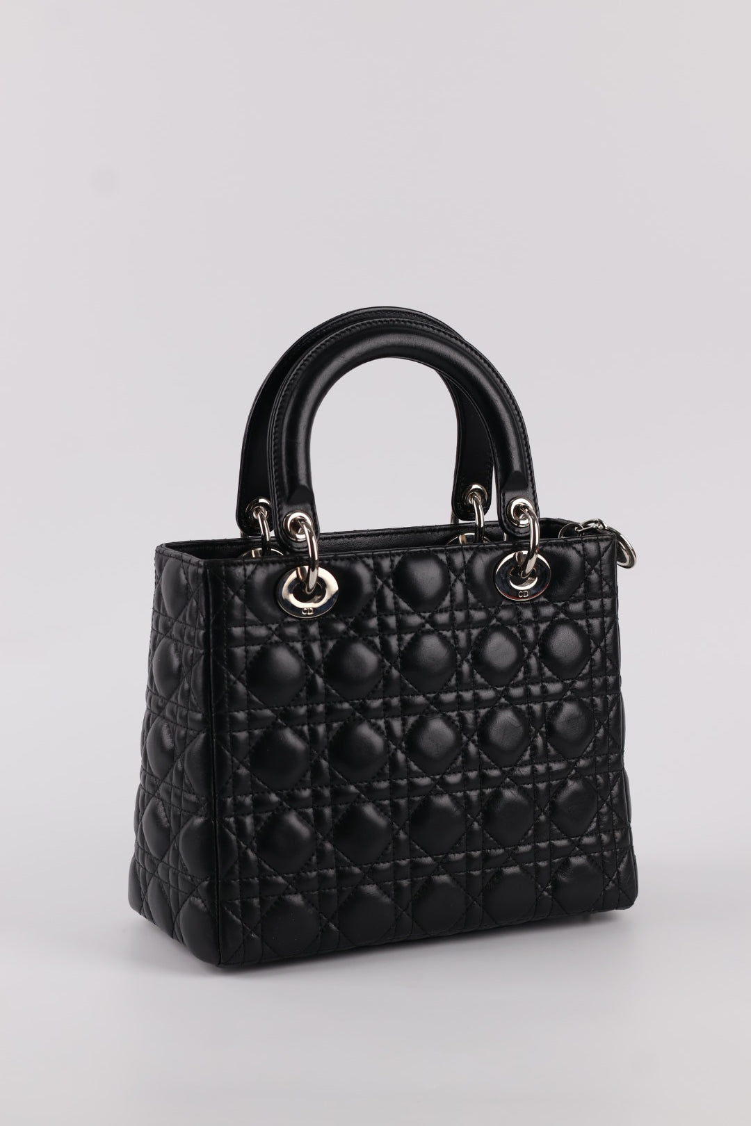 Lady Dior Media in Pelle
